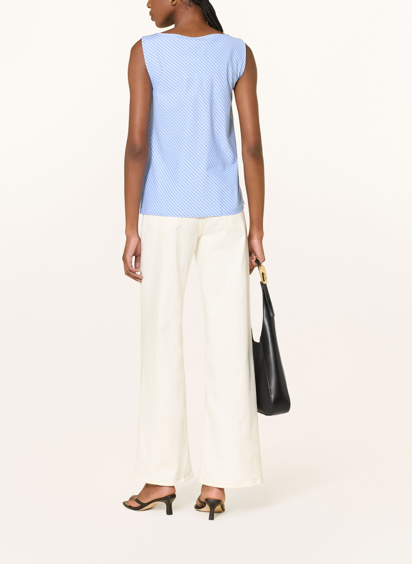 Calvin Klein blůza: TMAVĚ MODRÁ / BÍLÁ