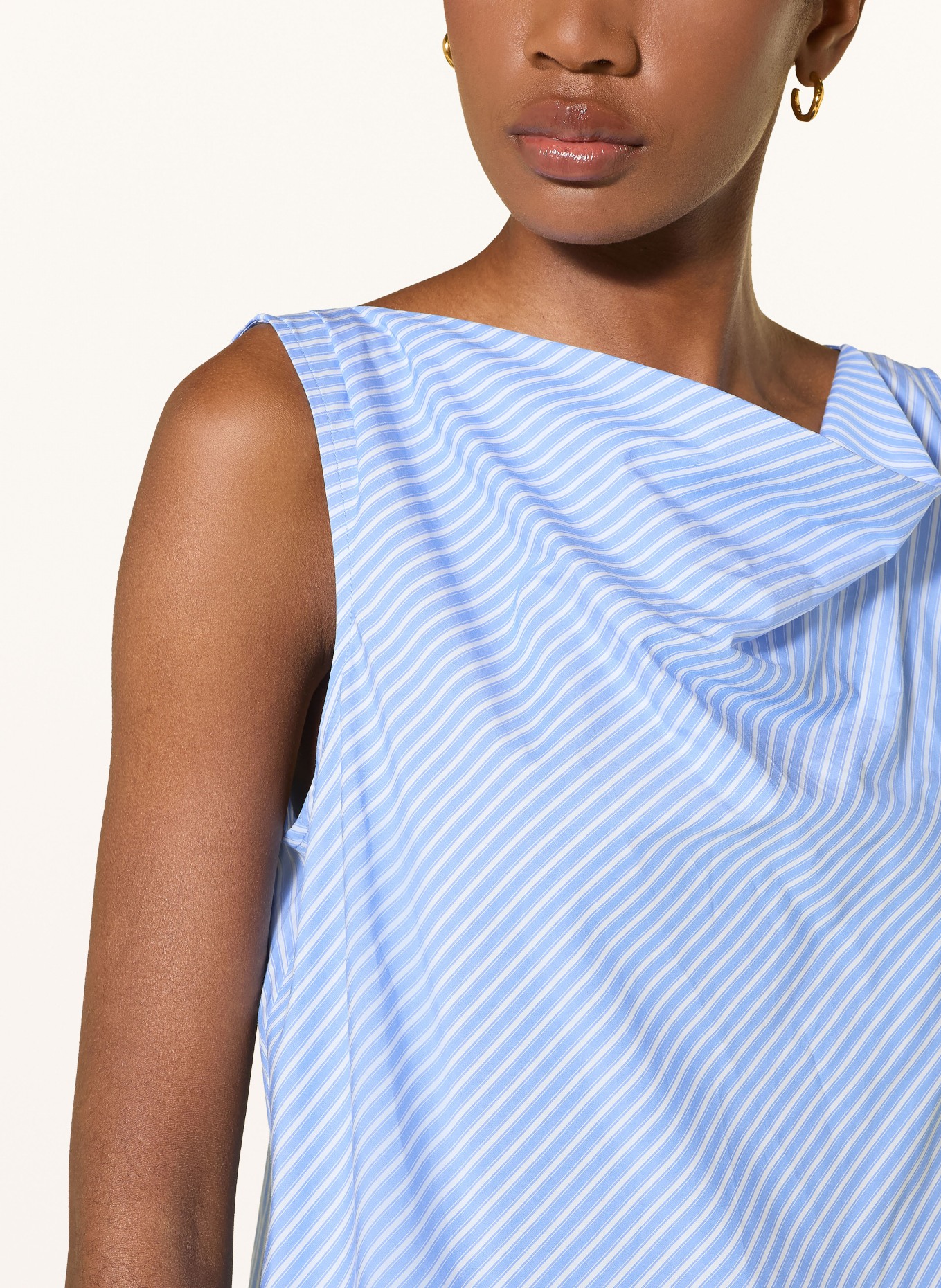 Calvin Klein blůza: TMAVĚ MODRÁ / BÍLÁ