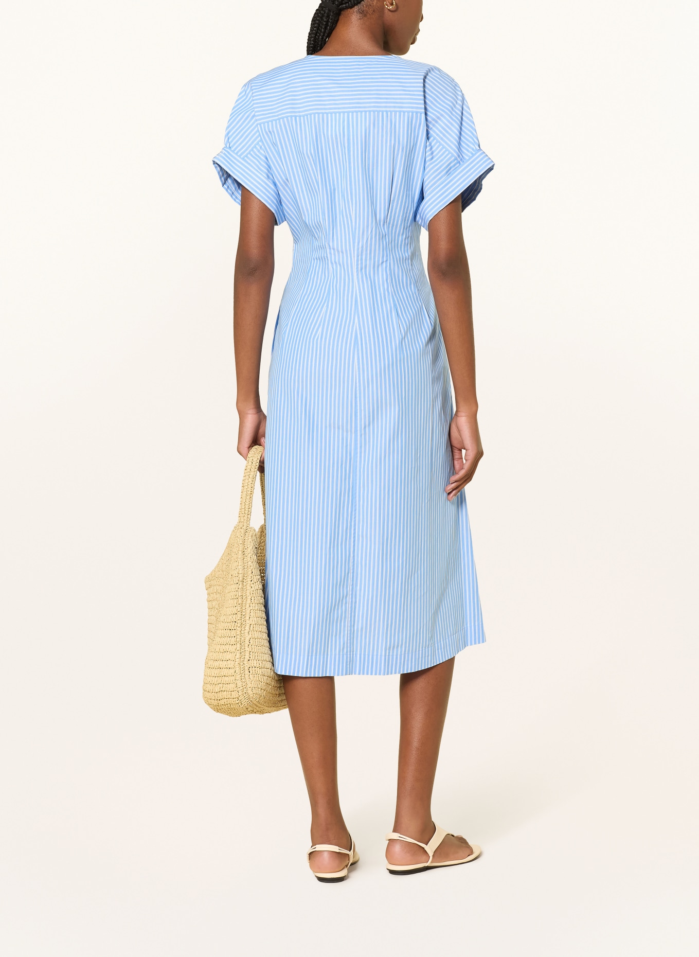 Calvin Klein Šaty: MODRÁ / BÍLÁ