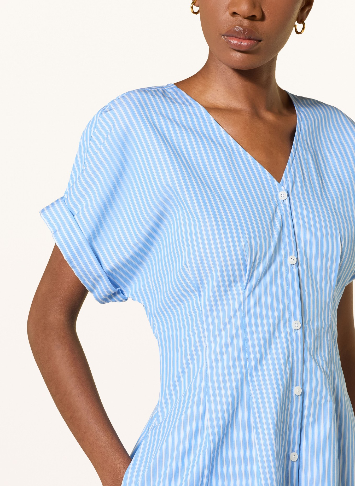 Calvin Klein Šaty: MODRÁ / BÍLÁ