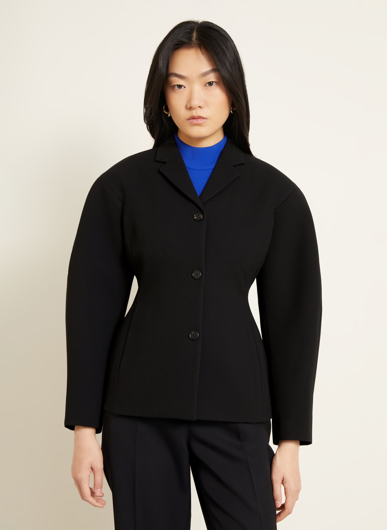 JIL SANDER Blazer: SCHWARZ