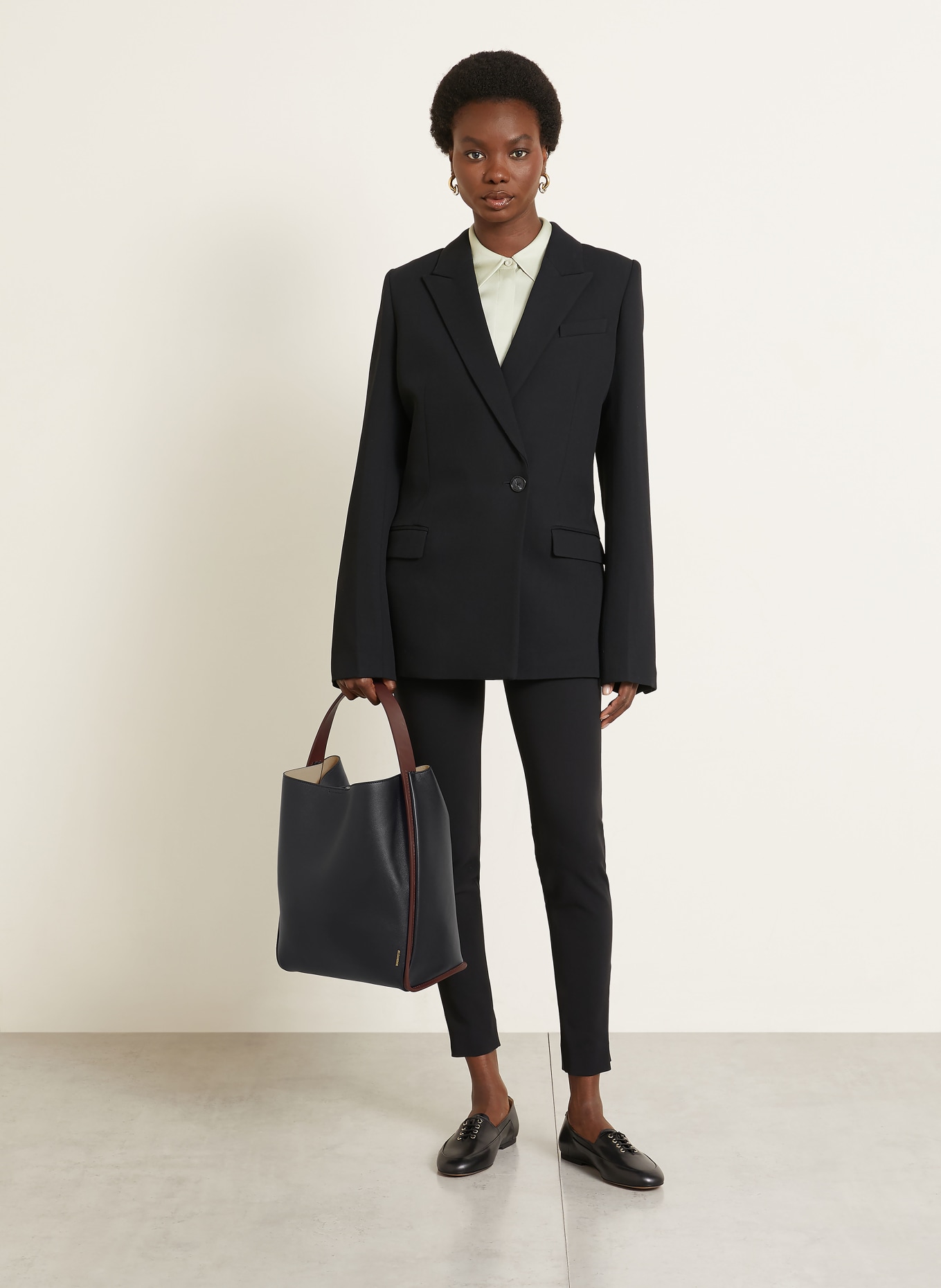 JIL SANDER Sac cabas PIVOT TOTE: NOIR