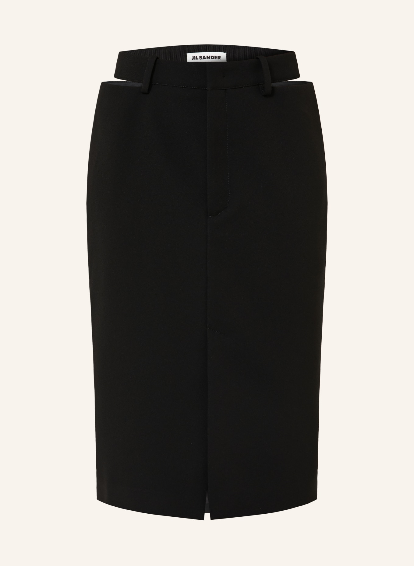 JIL SANDER Skirt with cutouts: BLACK