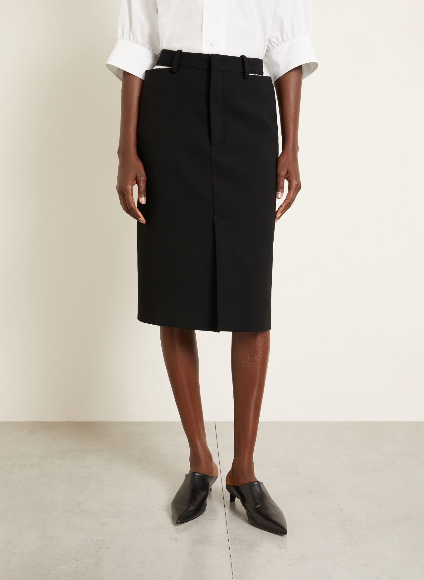 JIL SANDER Skirt with cutouts: BLACK