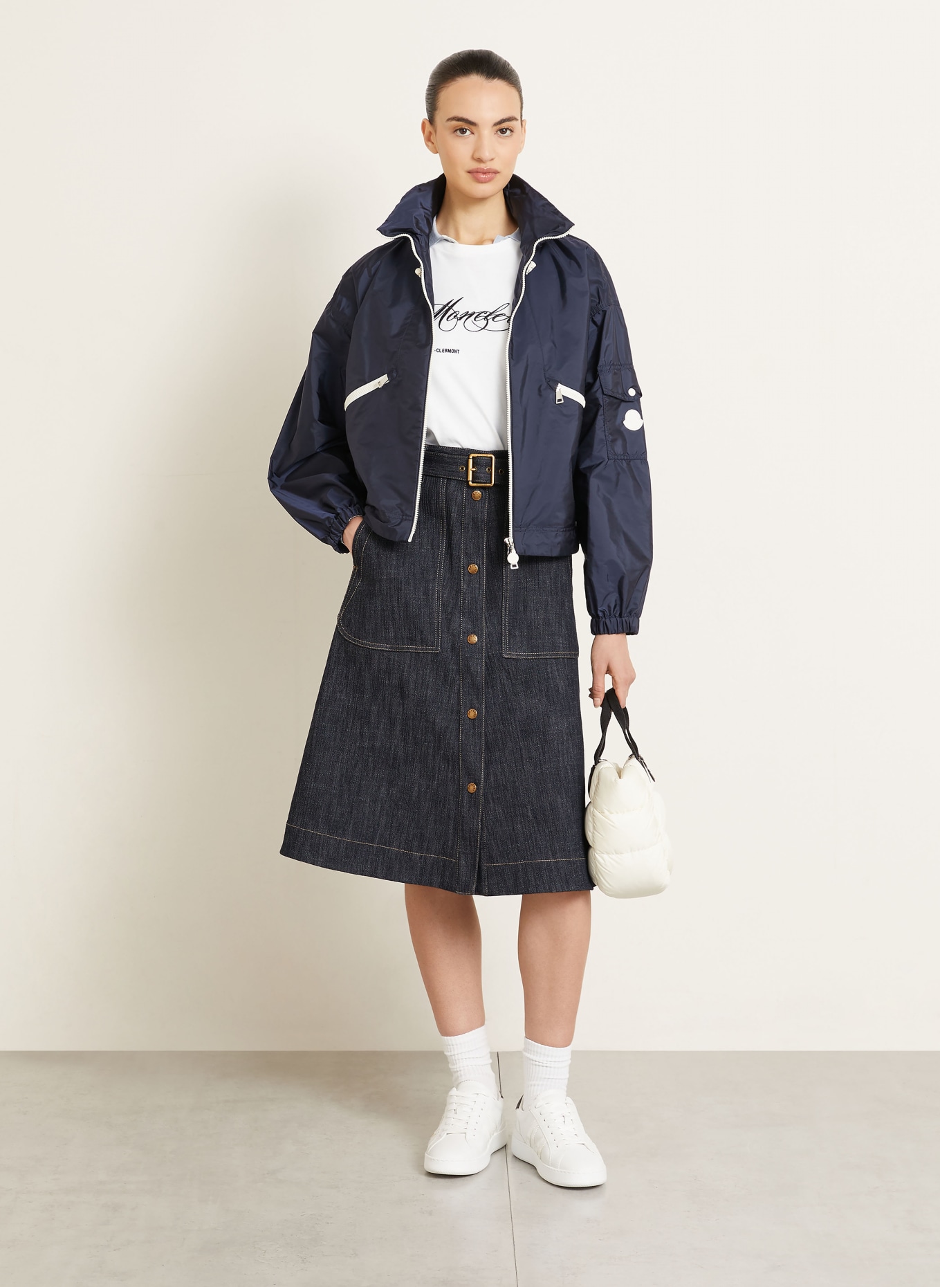 MONCLER Jeansrock: DUNKELBLAU