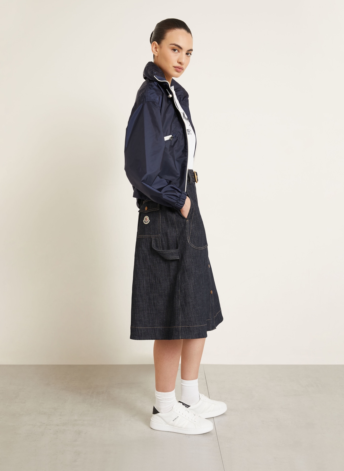 MONCLER Jeansrock: DUNKELBLAU