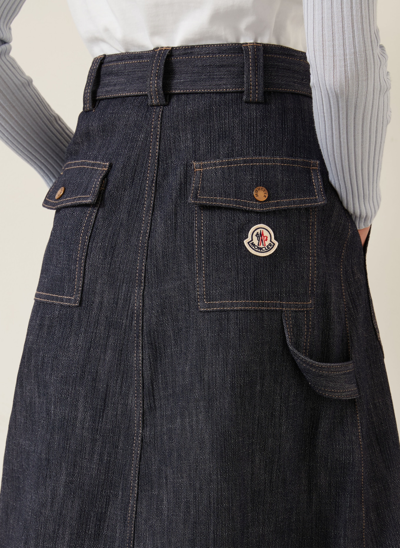 MONCLER Jeansrock: DUNKELBLAU