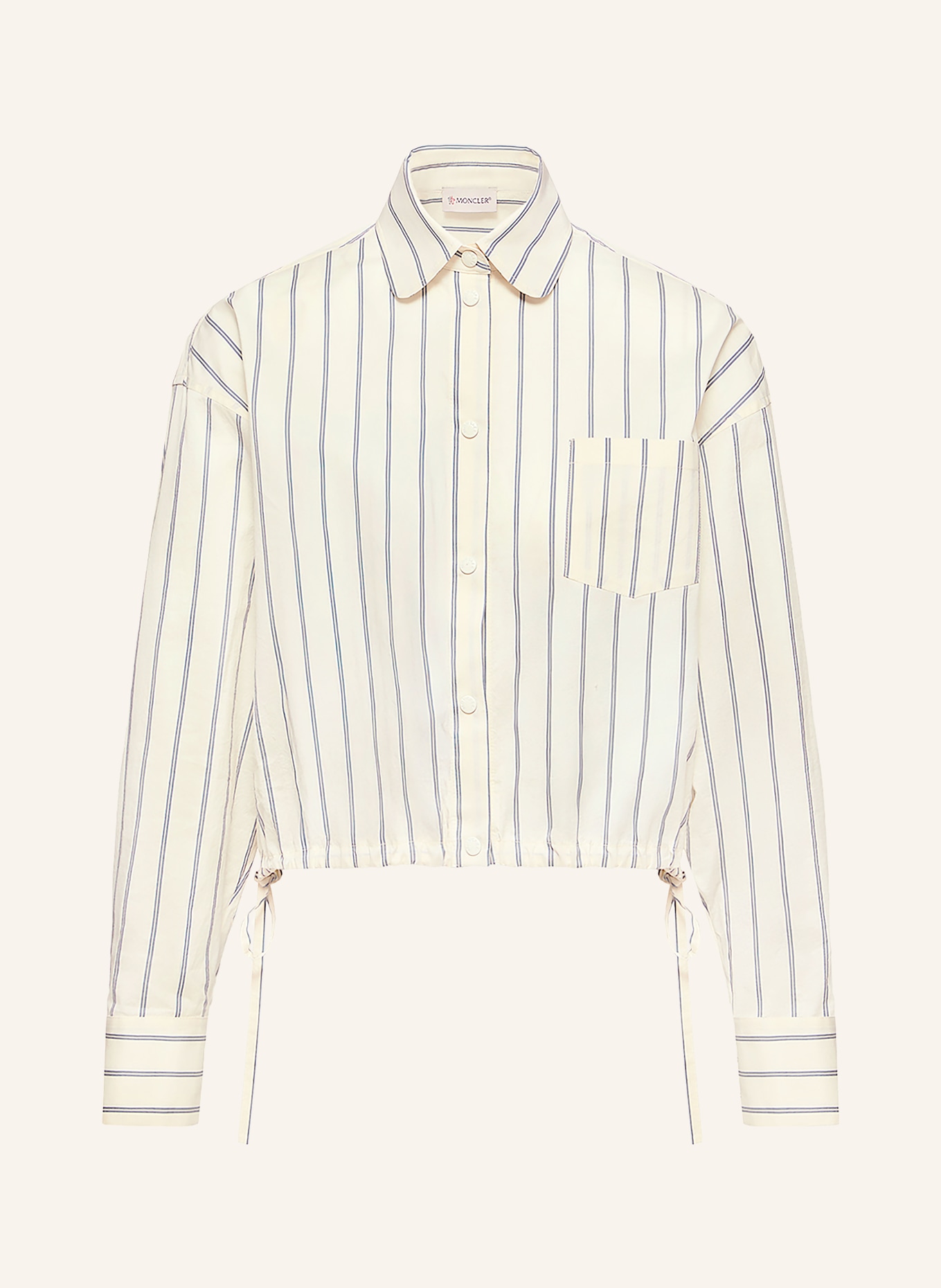 MONCLER Hemdbluse: BEIGE / BLAU