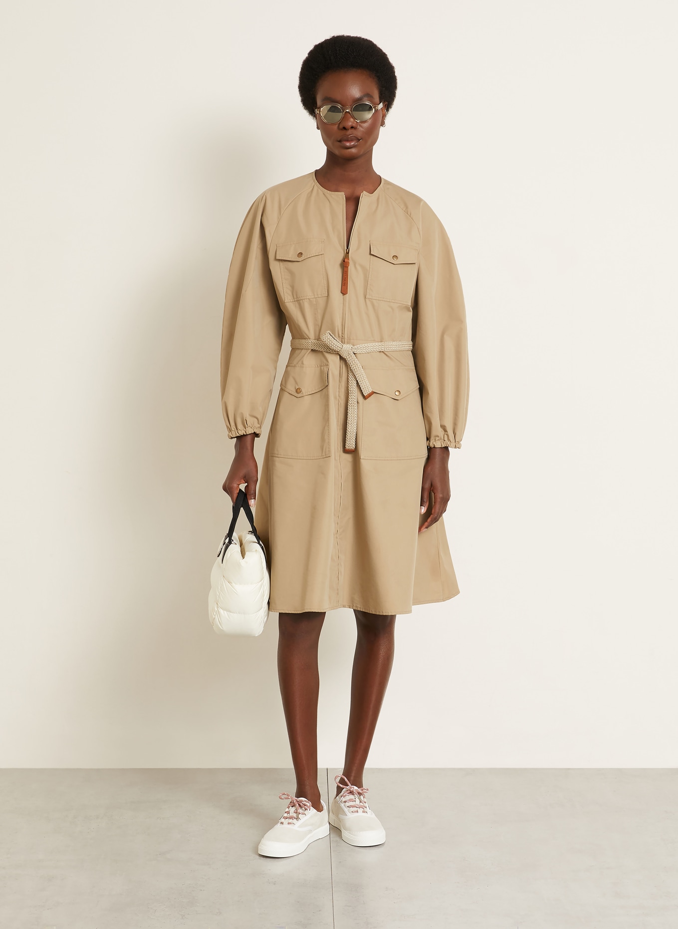 MONCLER dress: LIGHT BROWN