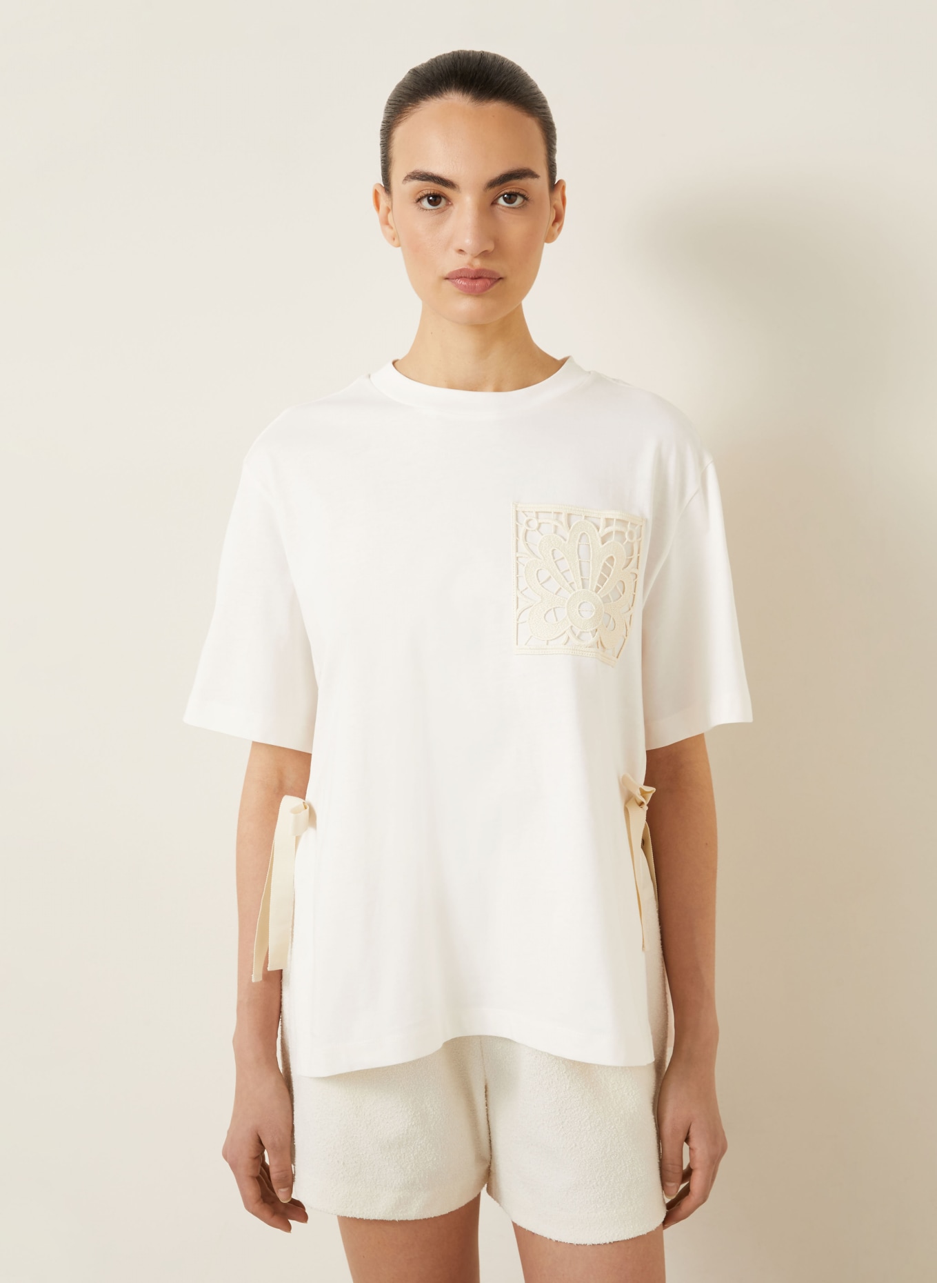 MONCLER T-shirt: ECRU