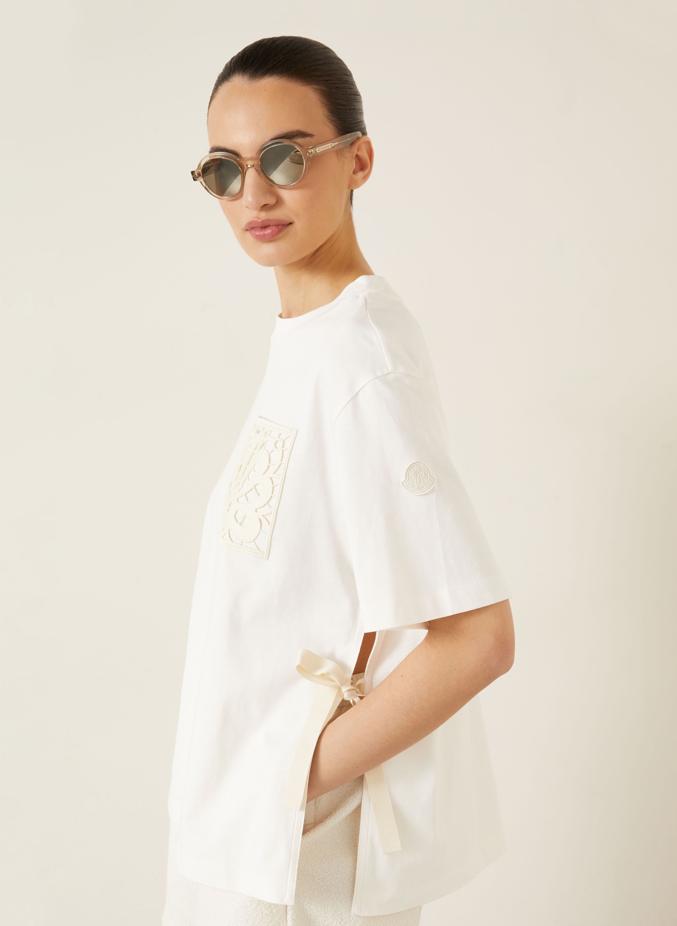 MONCLER T-shirt: ECRU