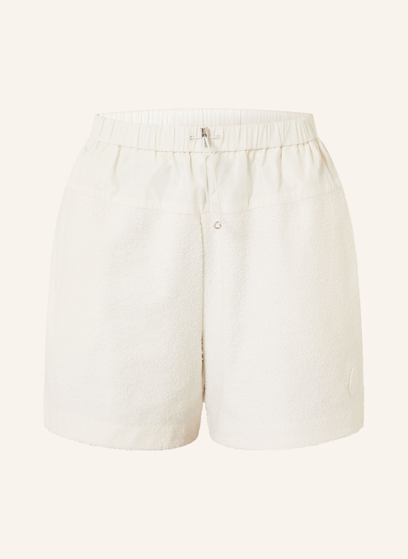 MONCLER Bouclé-Shorts: CREME