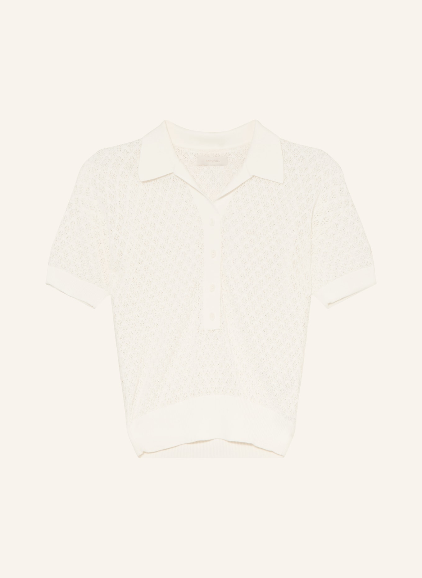 FAITHFULL THE BRAND Strick-Poloshirt LENNA: CREME