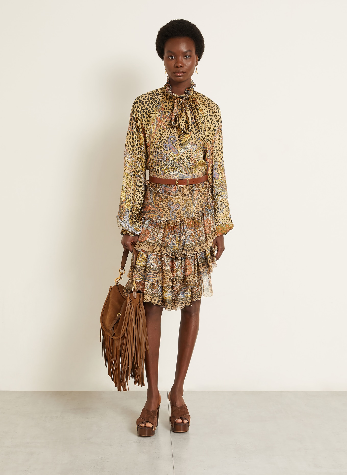 ETRO Sac à bandoulière MEDIUM: MARRON / OR