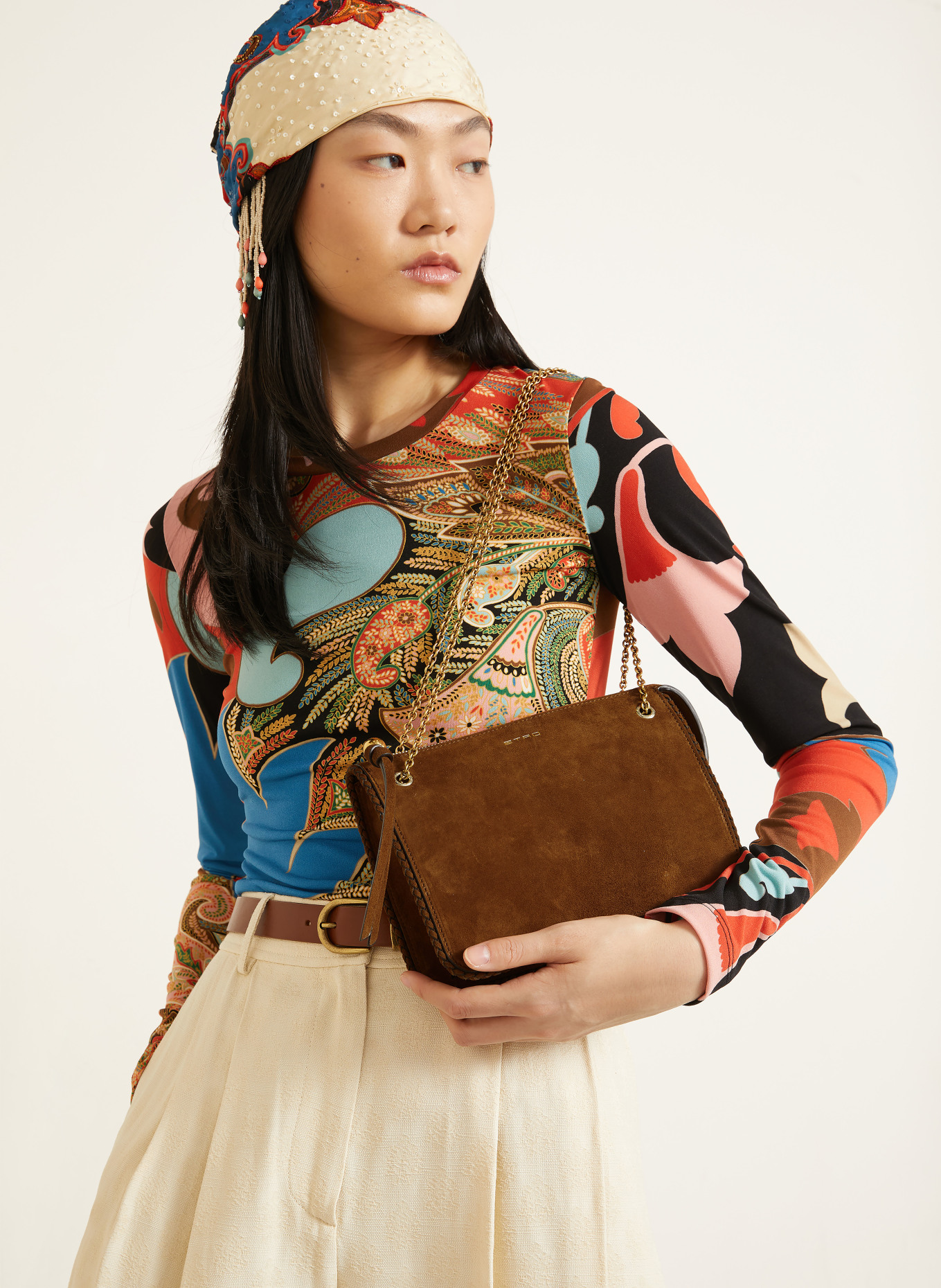 ETRO sac à bandoulière: MARRON / OR