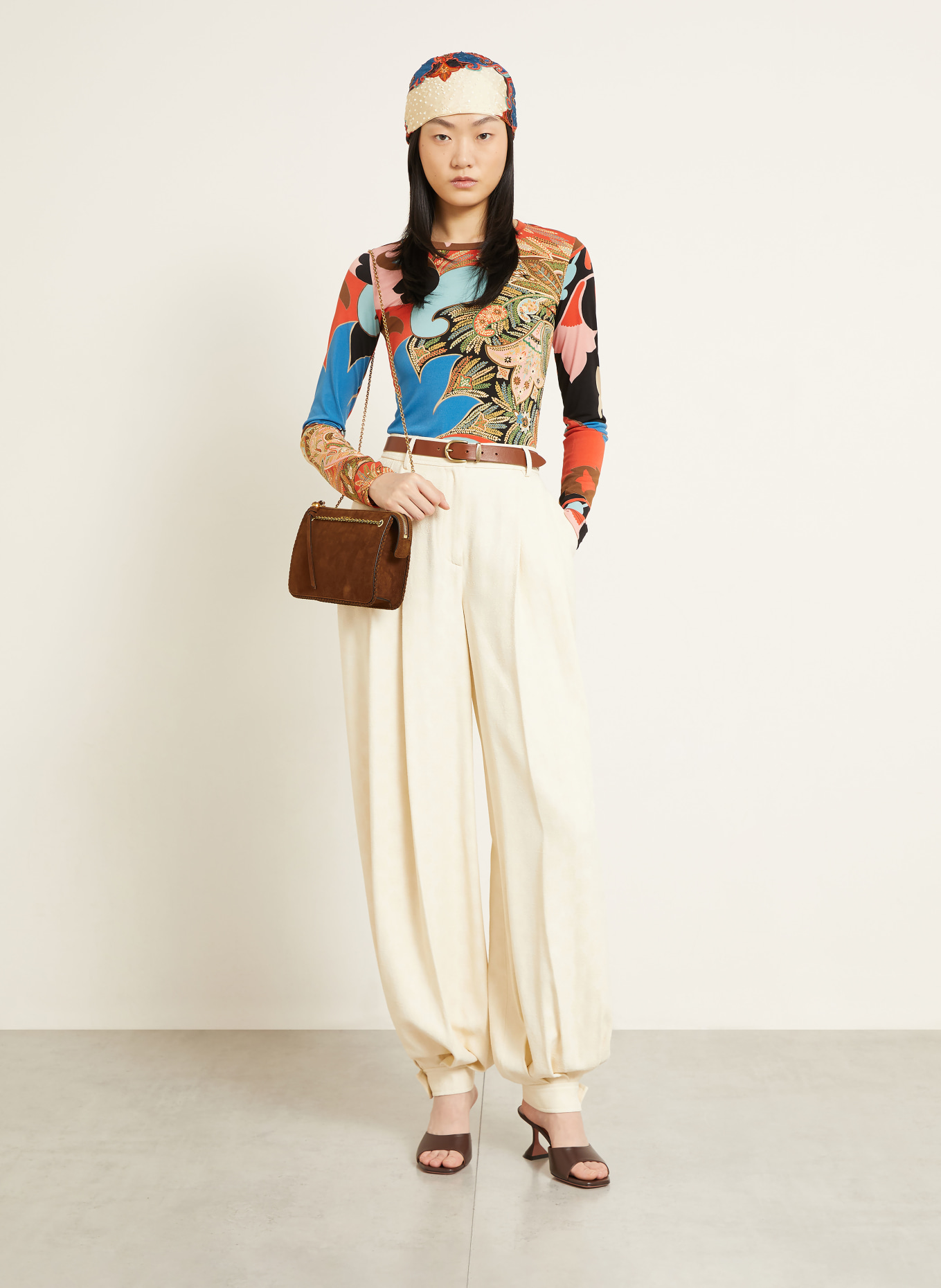 ETRO sac à bandoulière: MARRON / OR