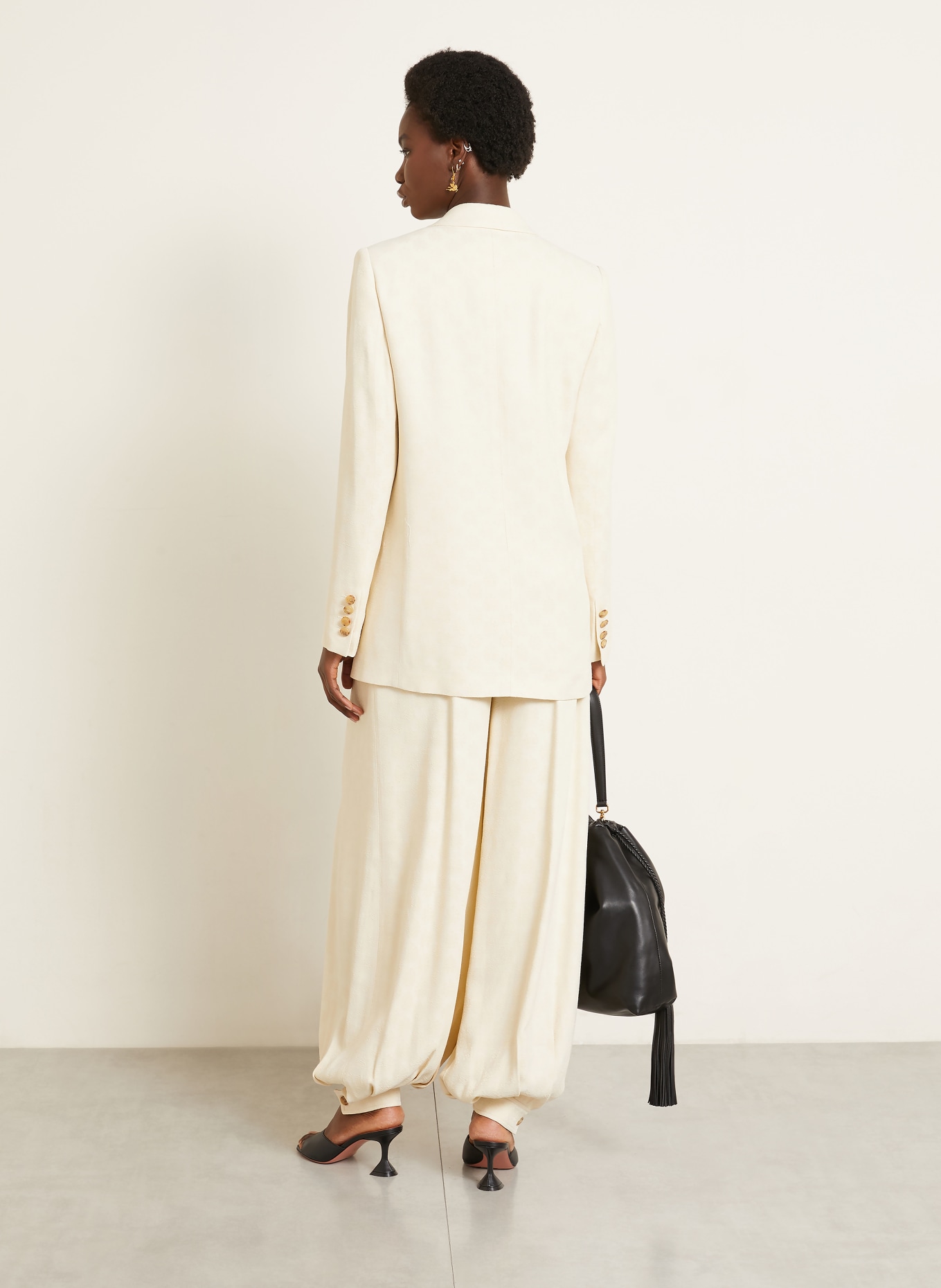 ETRO Dlouhý sako z žakárového materiálu: KRÉMOVÁ