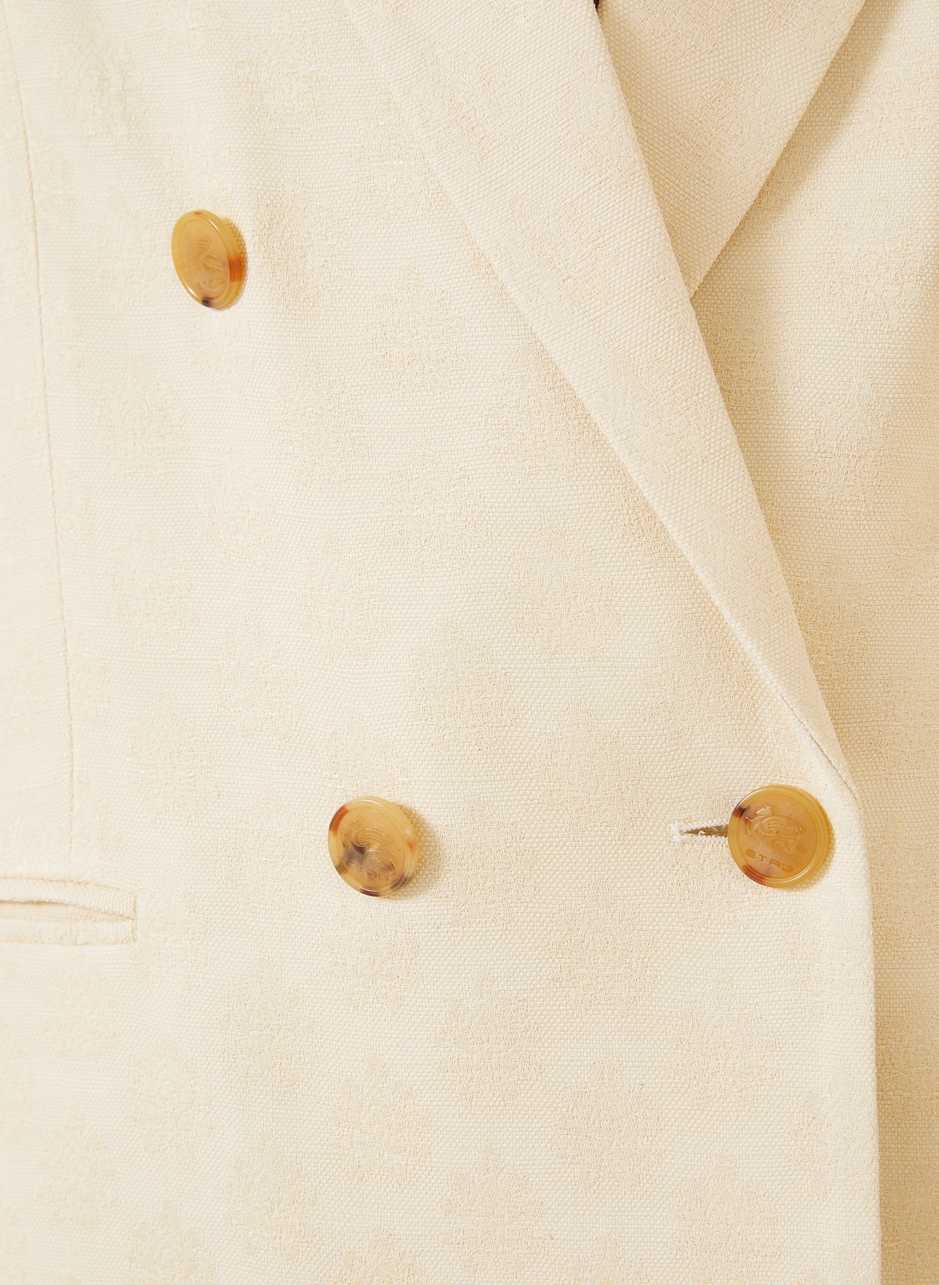 ETRO Dlouhý sako z žakárového materiálu: KRÉMOVÁ