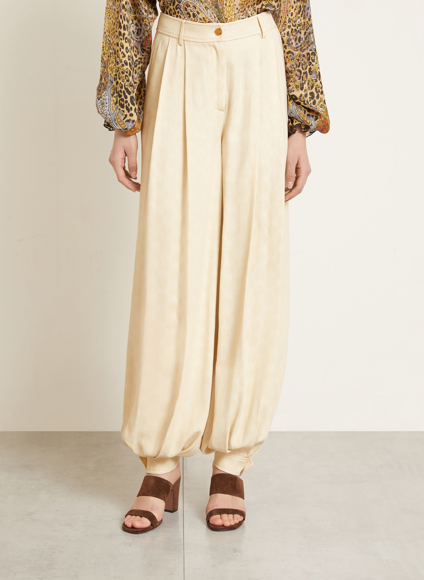 ETRO Jacquard-Hose: BEIGE