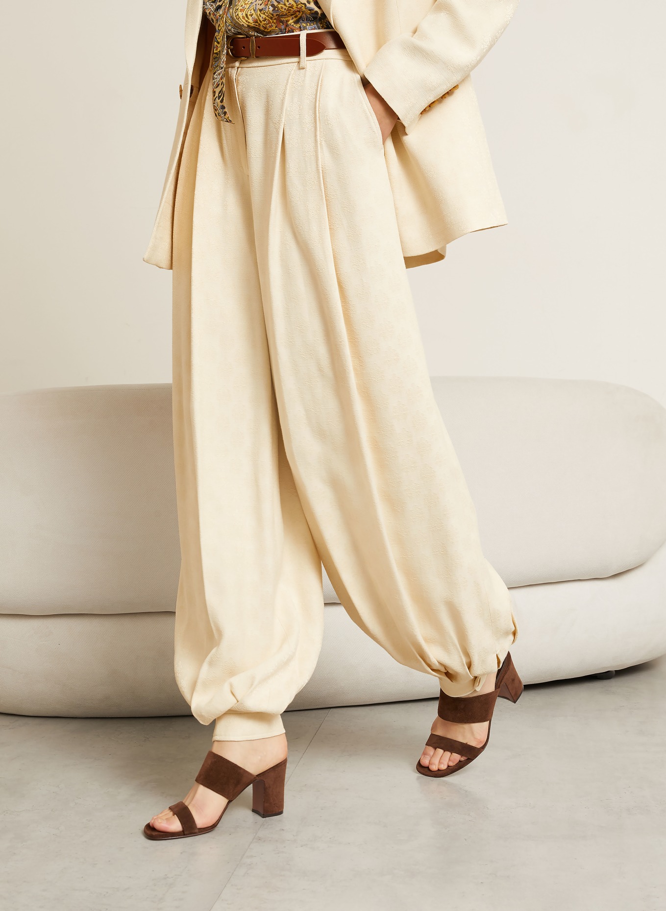 ETRO Jacquard-Hose: BEIGE