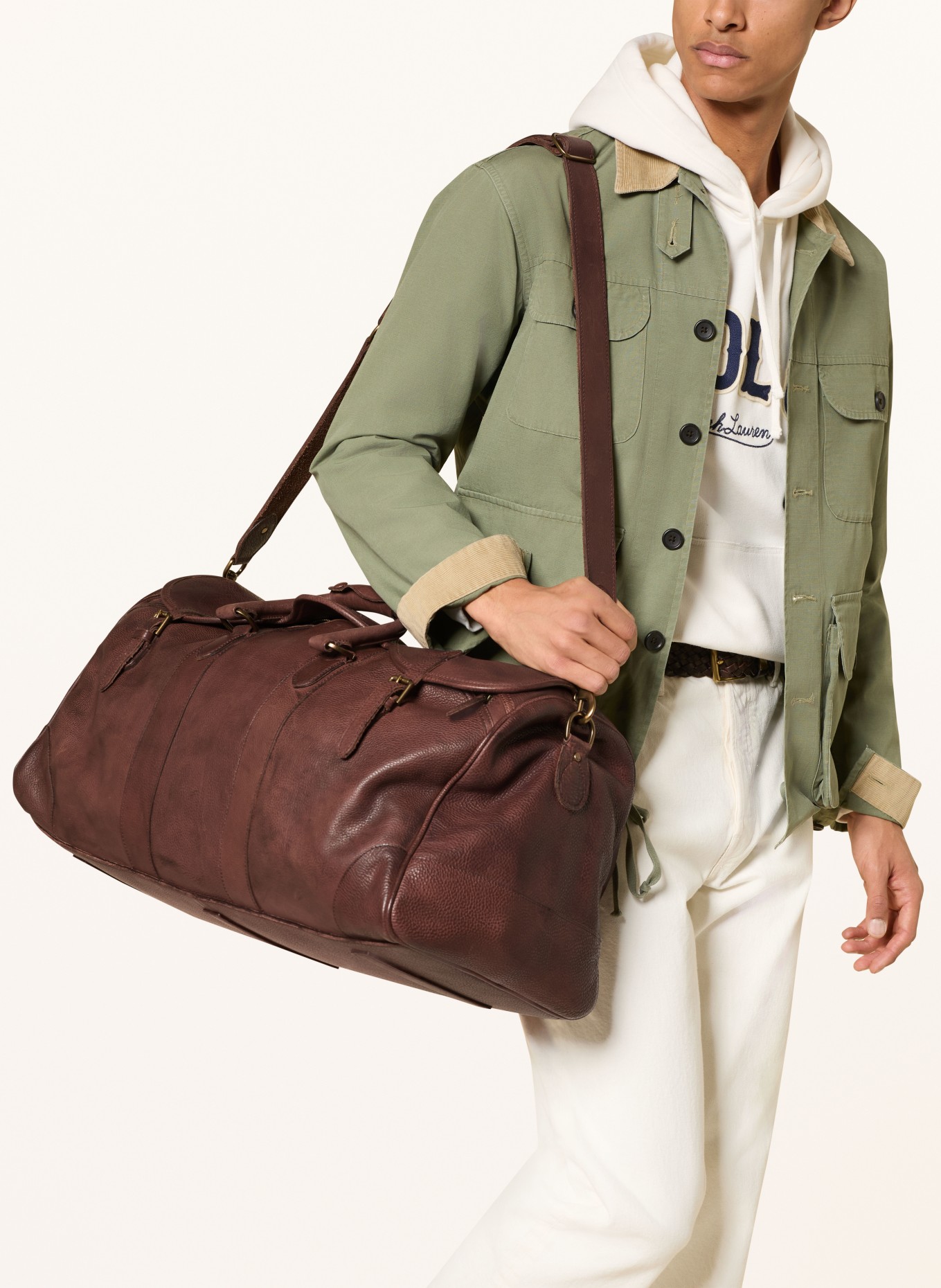 POLO RALPH LAUREN Reisetasche: BRAUN / GOLD