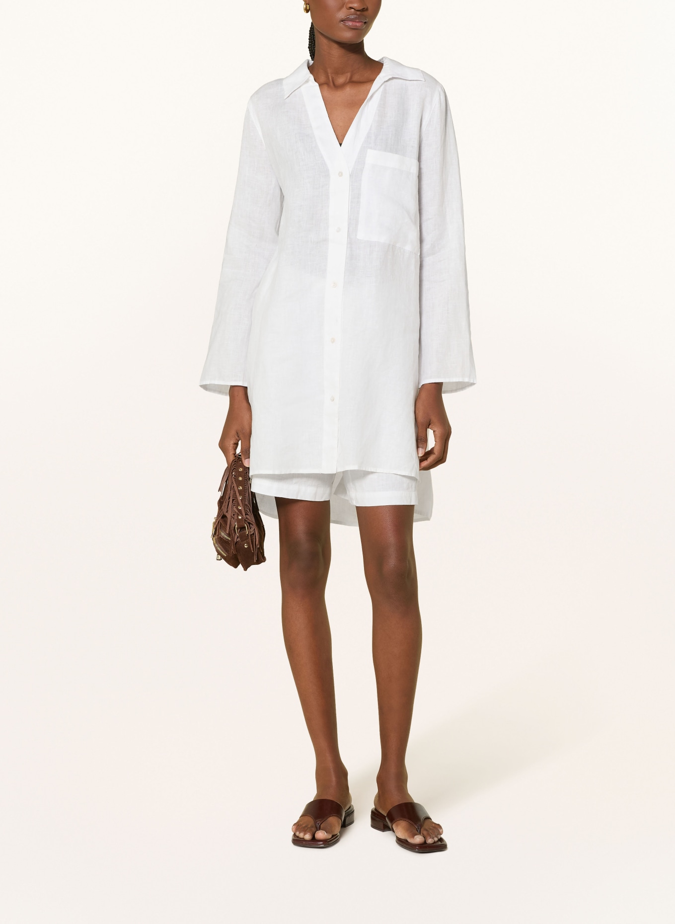 YERSE Blouse en lin DEIA: BLANC