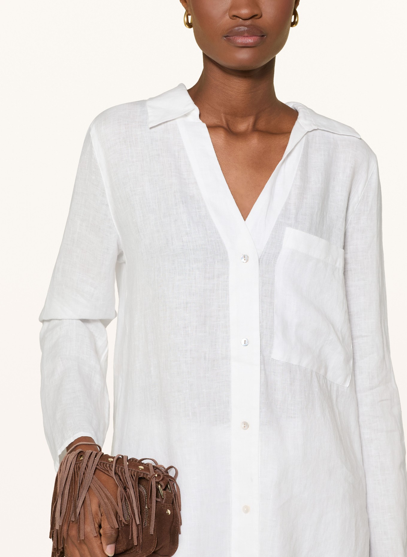 YERSE Blouse en lin DEIA: BLANC