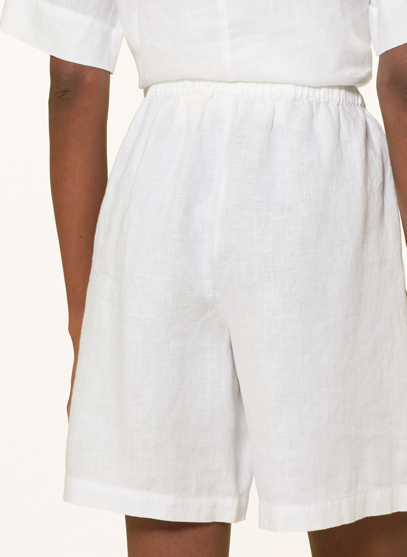 YERSE Short en lin DEIA: BLANC