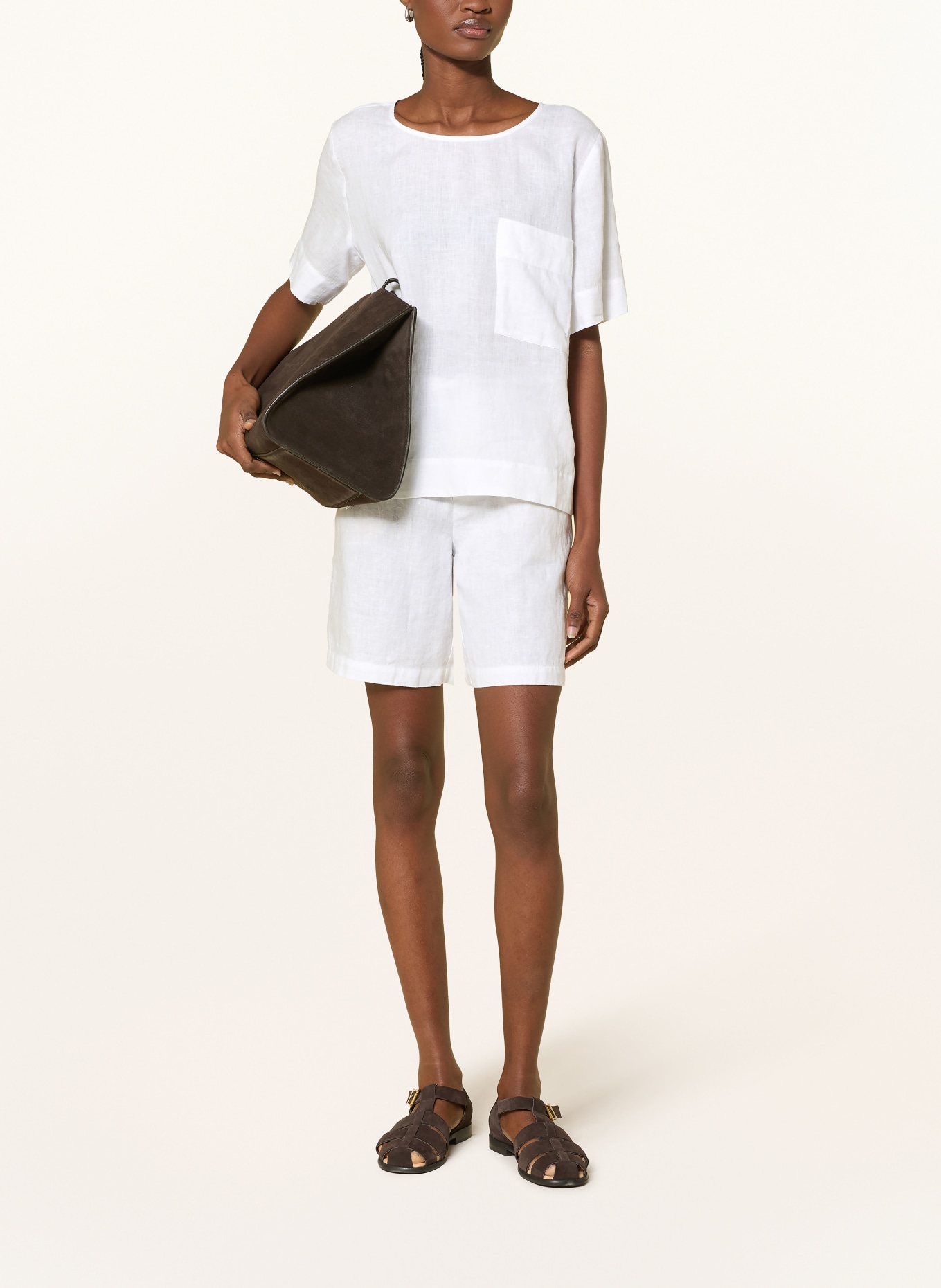 YERSE Chemisier DEIA en lin: BLANC