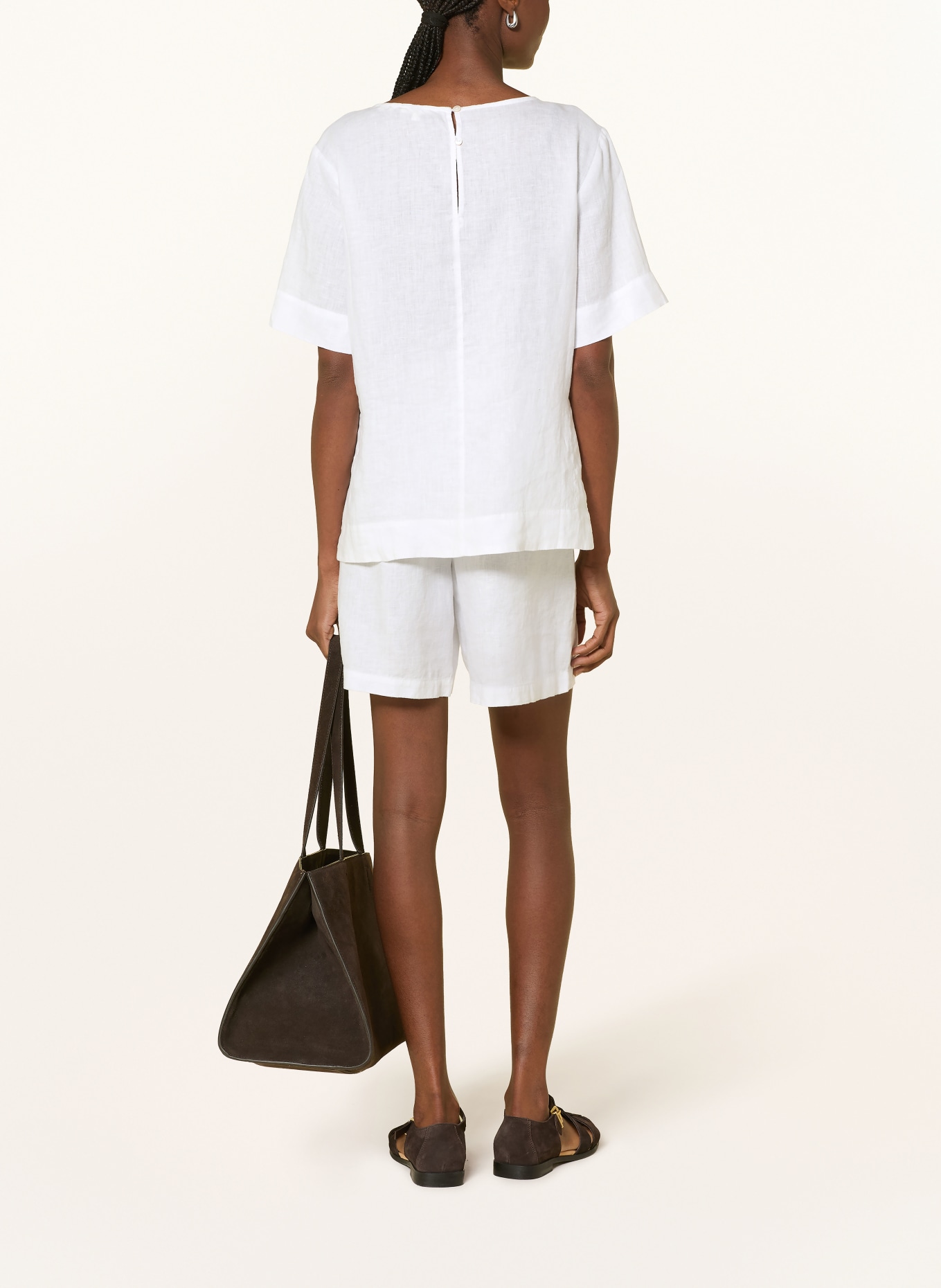 YERSE Chemisier DEIA en lin: BLANC