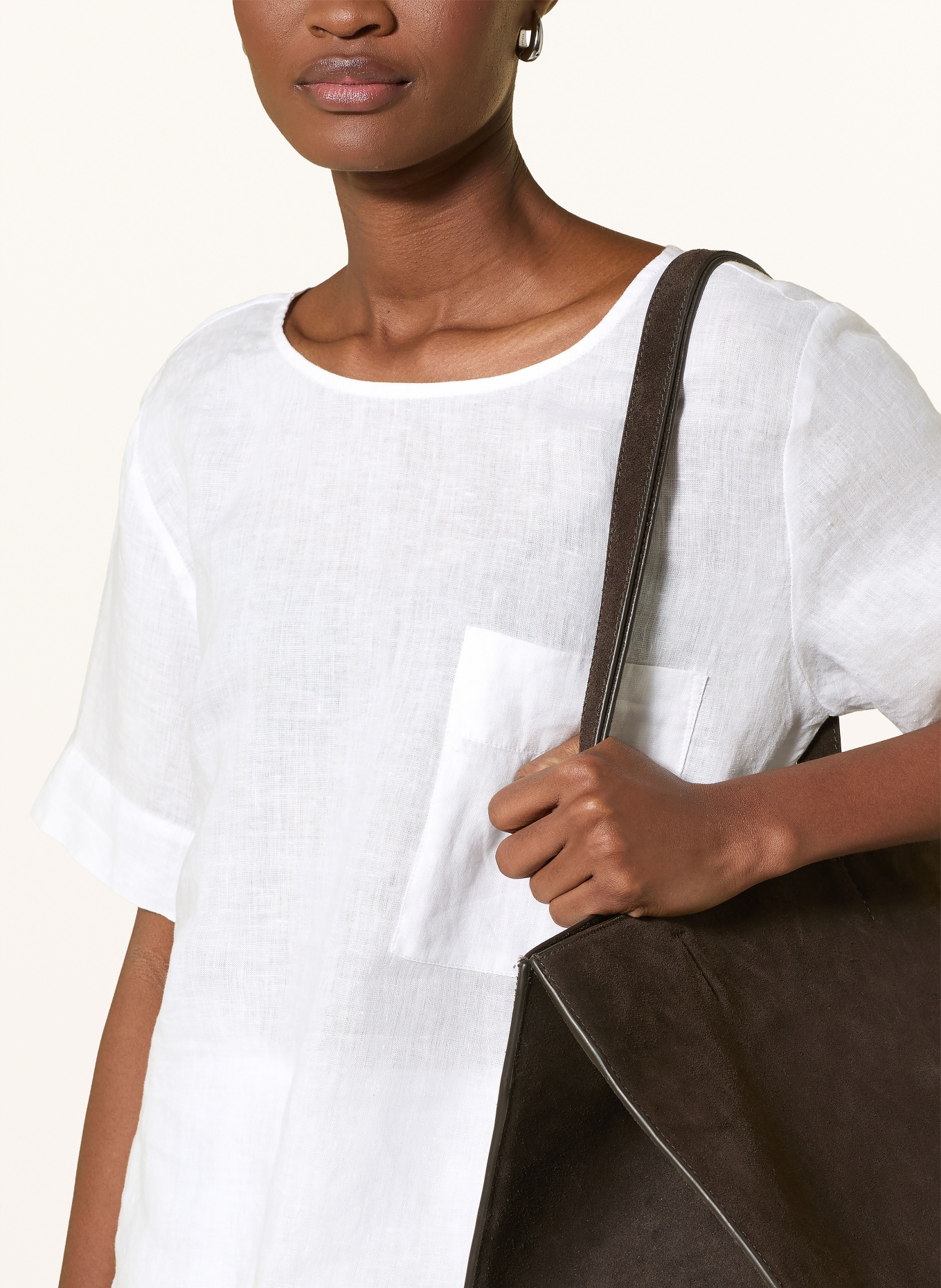 YERSE Chemisier DEIA en lin: BLANC