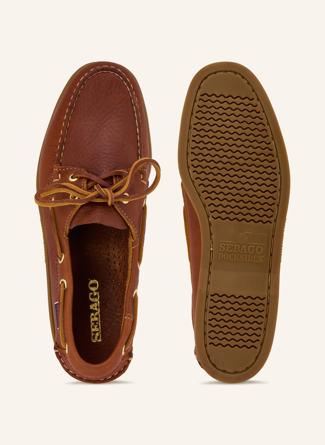 SEBAGO PORTLAND ARTISAN ADIRONDAK boat shoes: BROWN