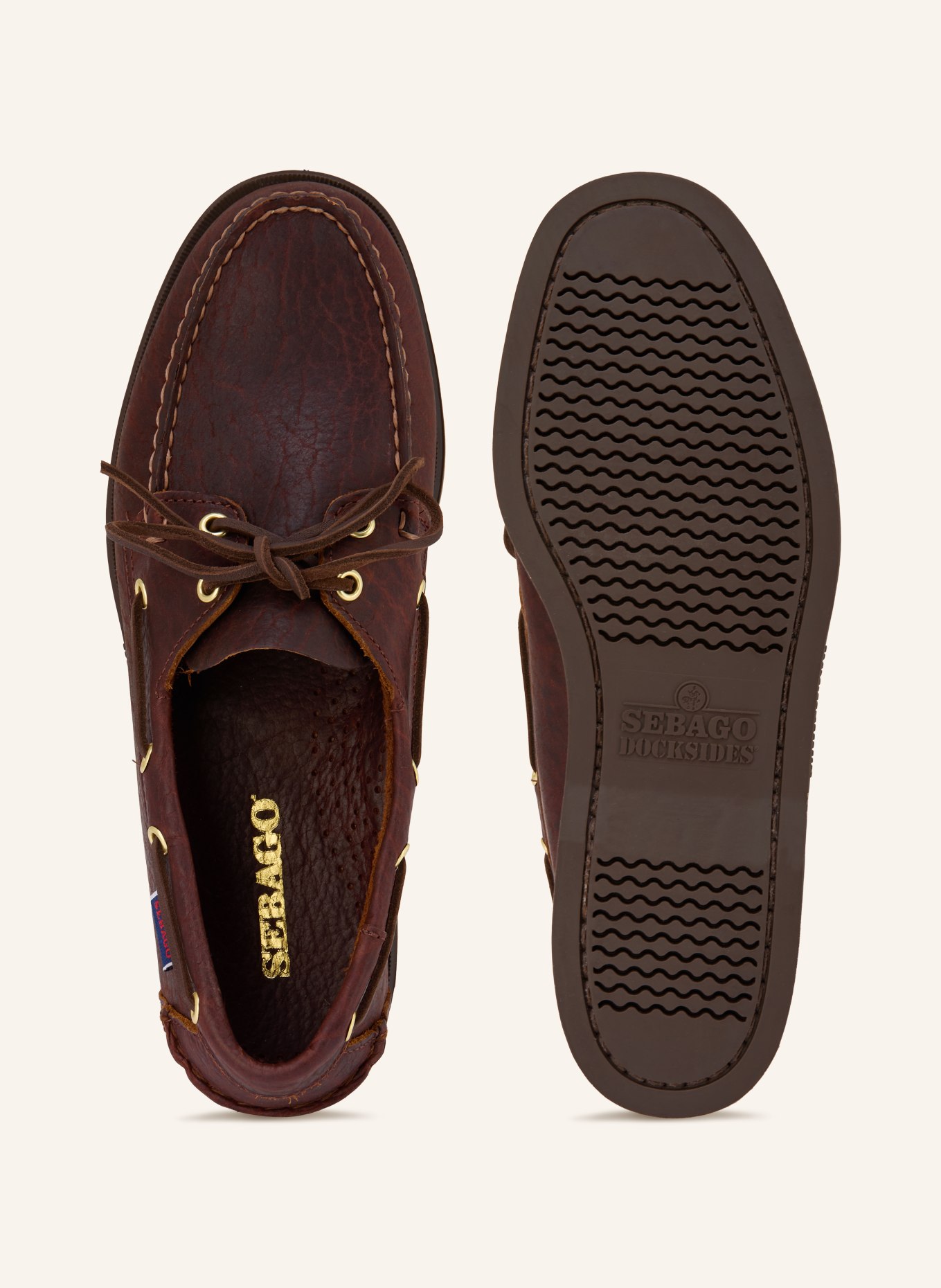 SEBAGO PORTLAND ARTISAN MOMOTH boat shoes: DARK BROWN