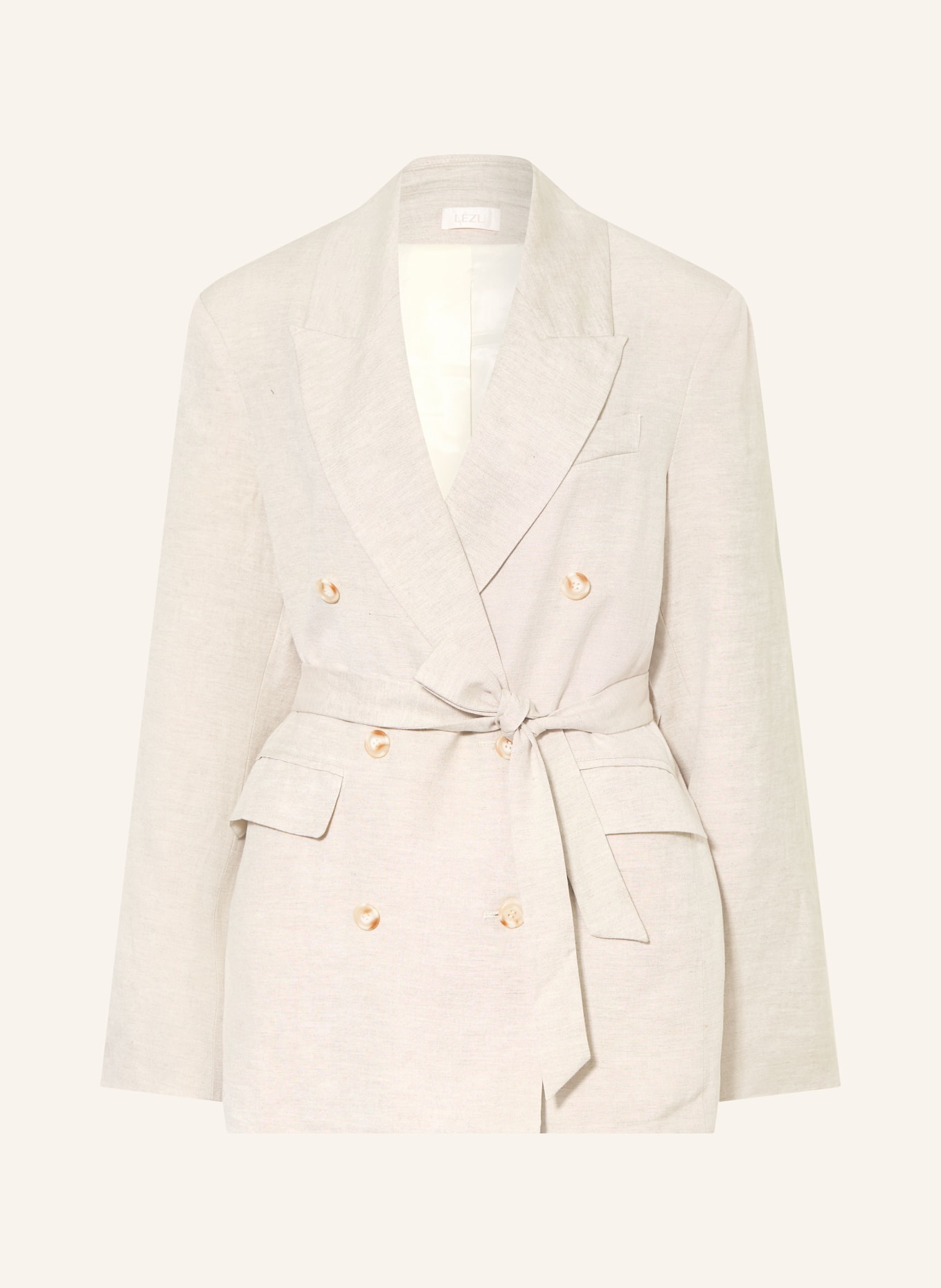 LEZU Blazer LIA mit Leinen: ECRU