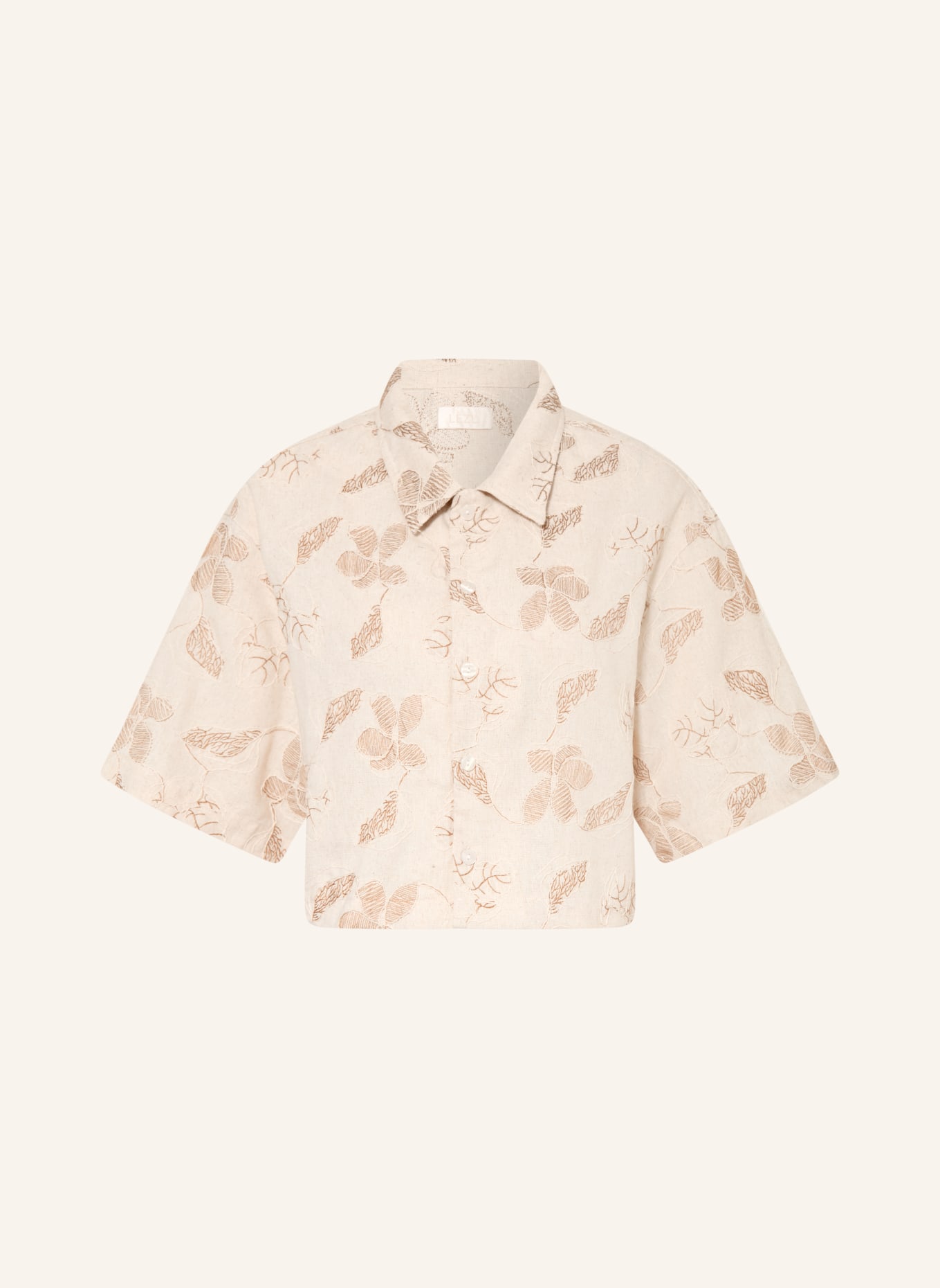 LEZU Hemdbluse ISA: HELLBRAUN / TAUPE