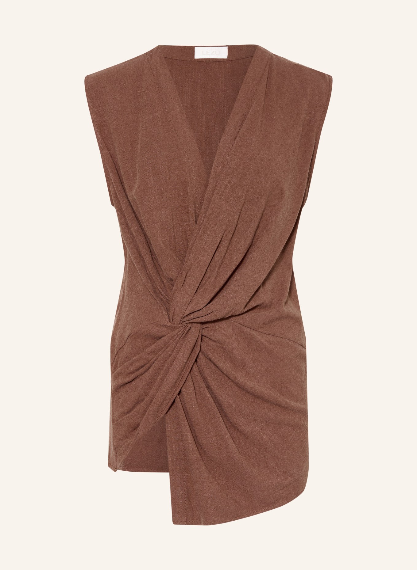 LEZU Top NAO met wikkellook: BRUIN