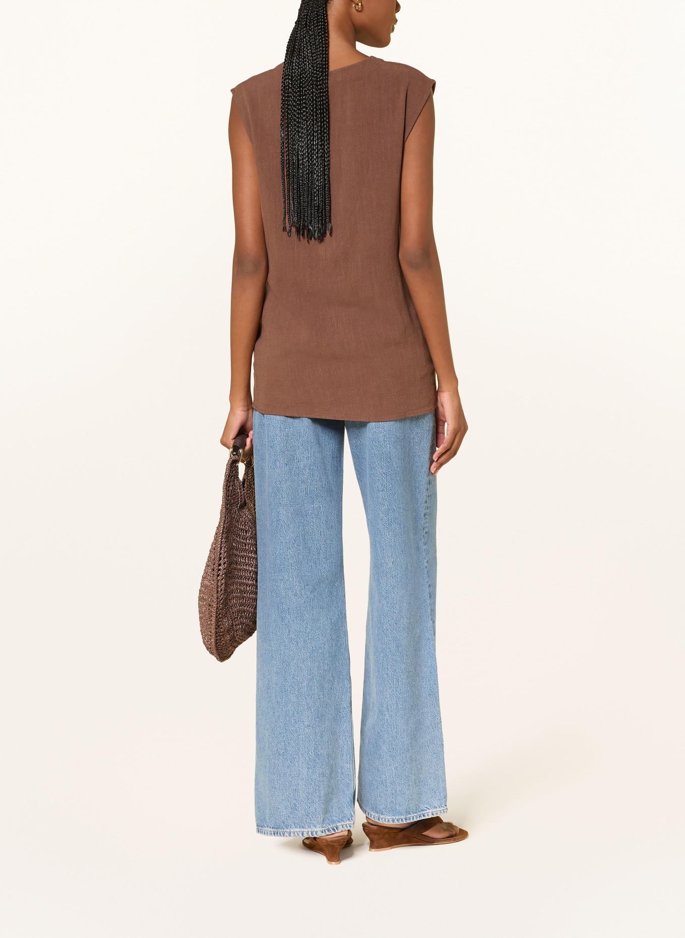 LEZU Top NAO met wikkellook: BRUIN