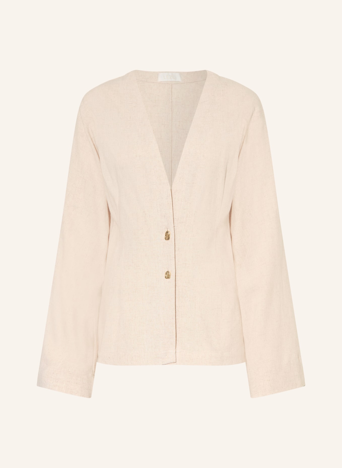 LEZU Bluse ALANI: HELLBRAUN