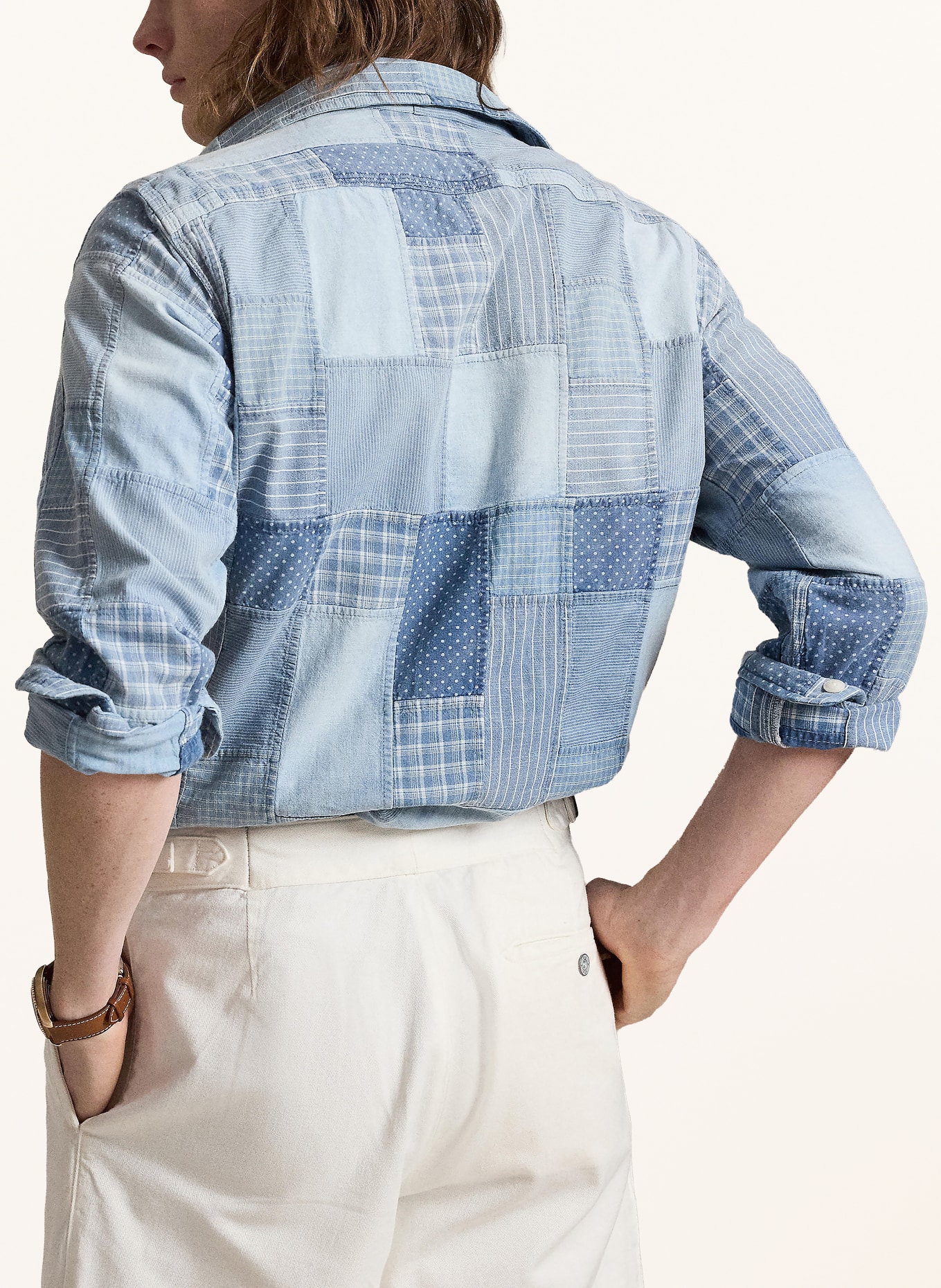 POLO RALPH LAUREN Jeanshemd Classic Fit: BLAU / HELLBLAU / WEISS