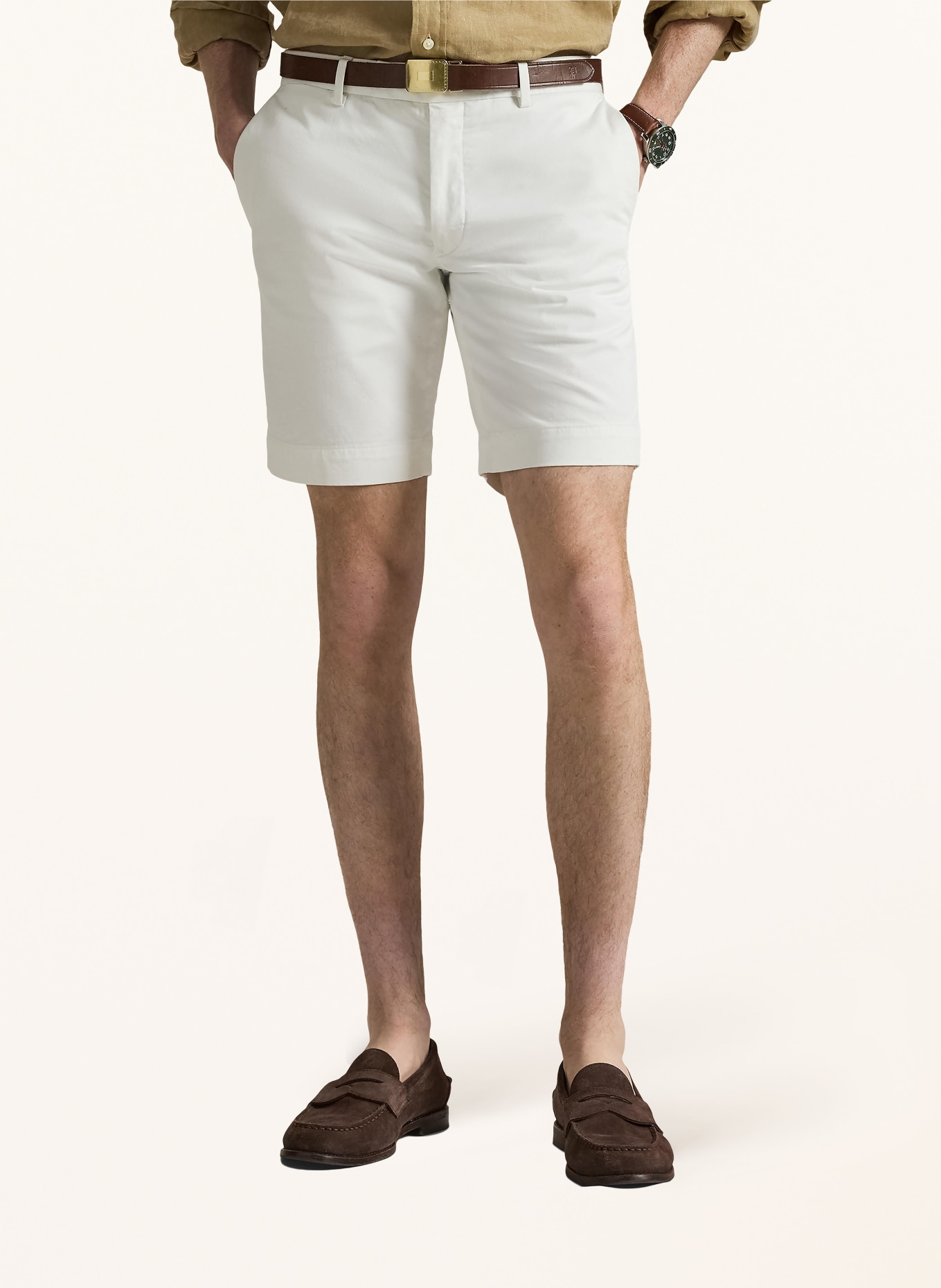 POLO RALPH LAUREN Slim fit shorts: WHITE