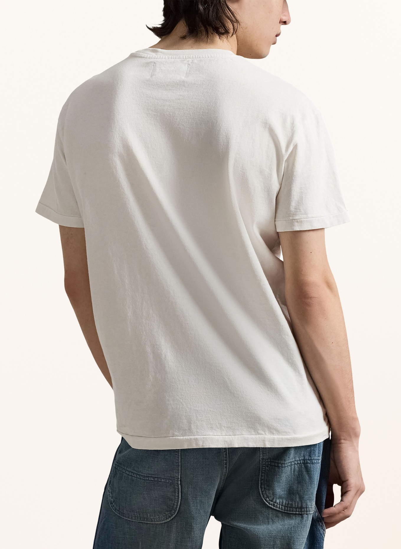 POLO RALPH LAUREN T-Shirt: ECRU / HELLROT / DUNKELBLAU