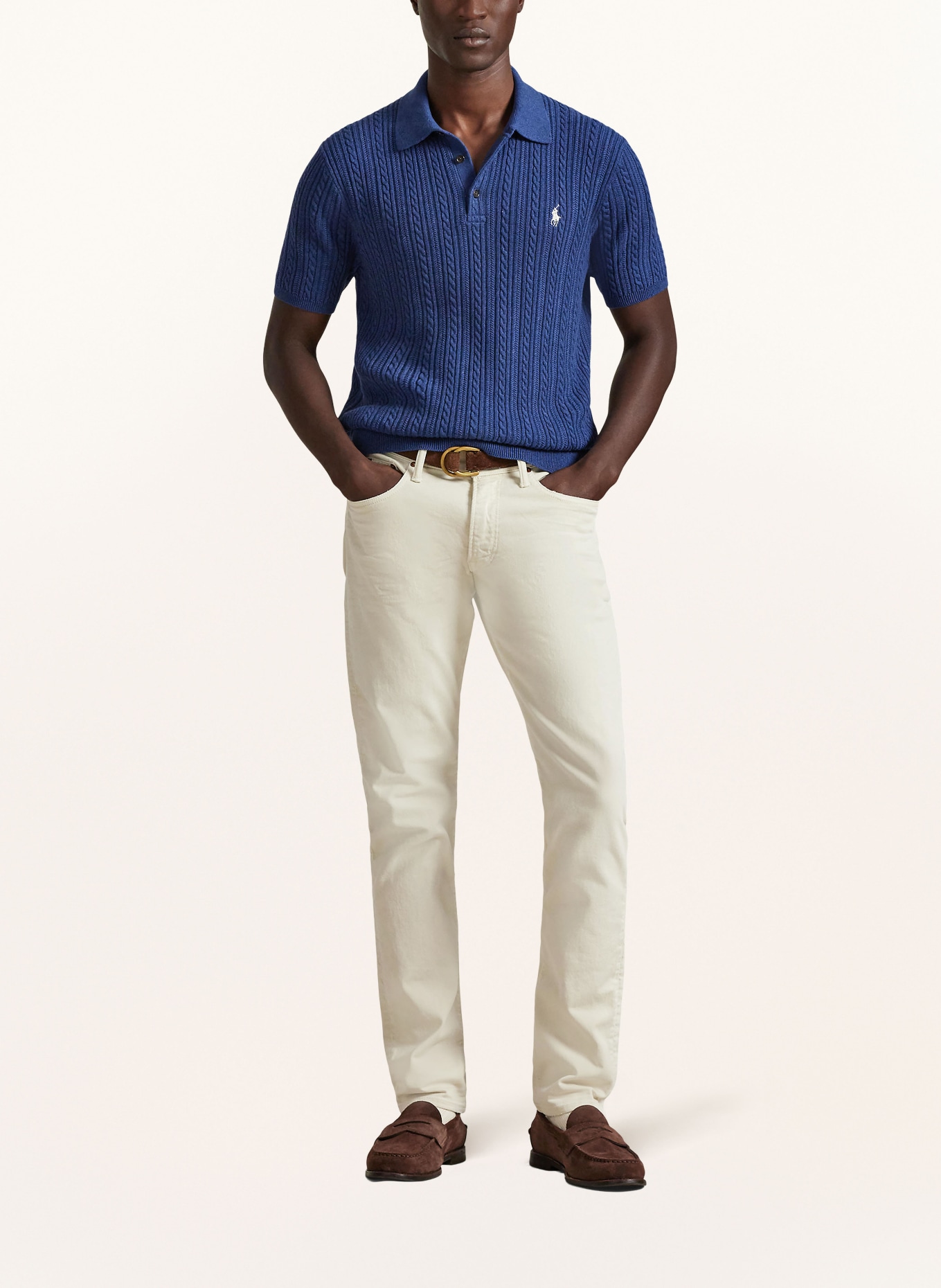 POLO RALPH LAUREN Polo en tricot: BLEU FONCÉ