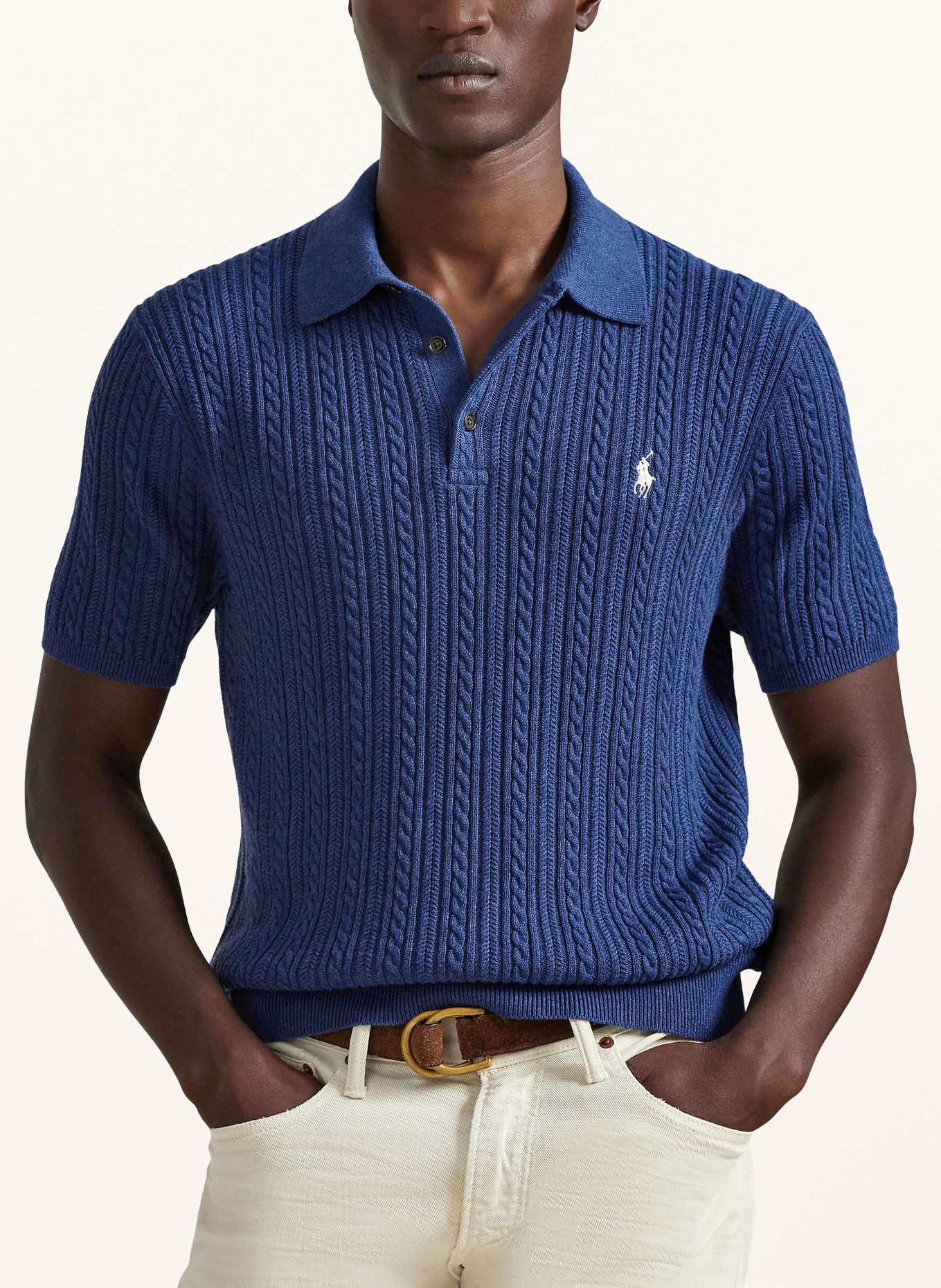 POLO RALPH LAUREN Polo en tricot: BLEU FONCÉ