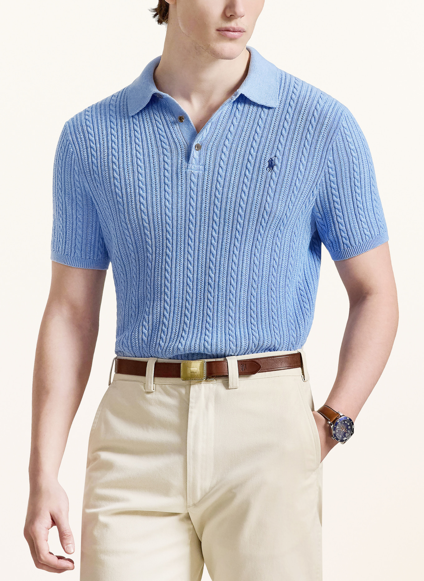 POLO RALPH LAUREN Polo en tricot: BLEU CLAIR