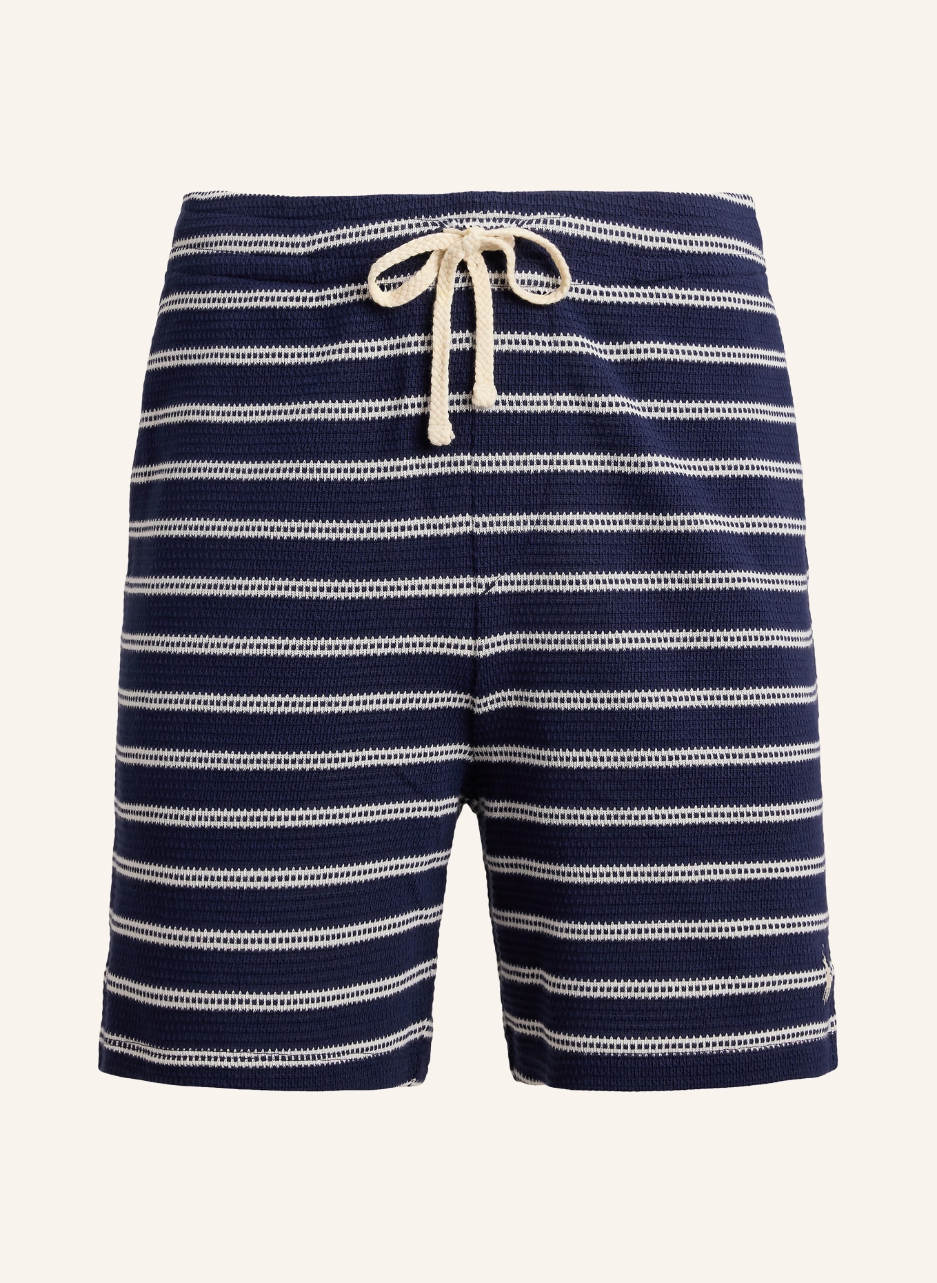 POLO RALPH LAUREN Gebreide shorts: DONKERBLAUW / WIT