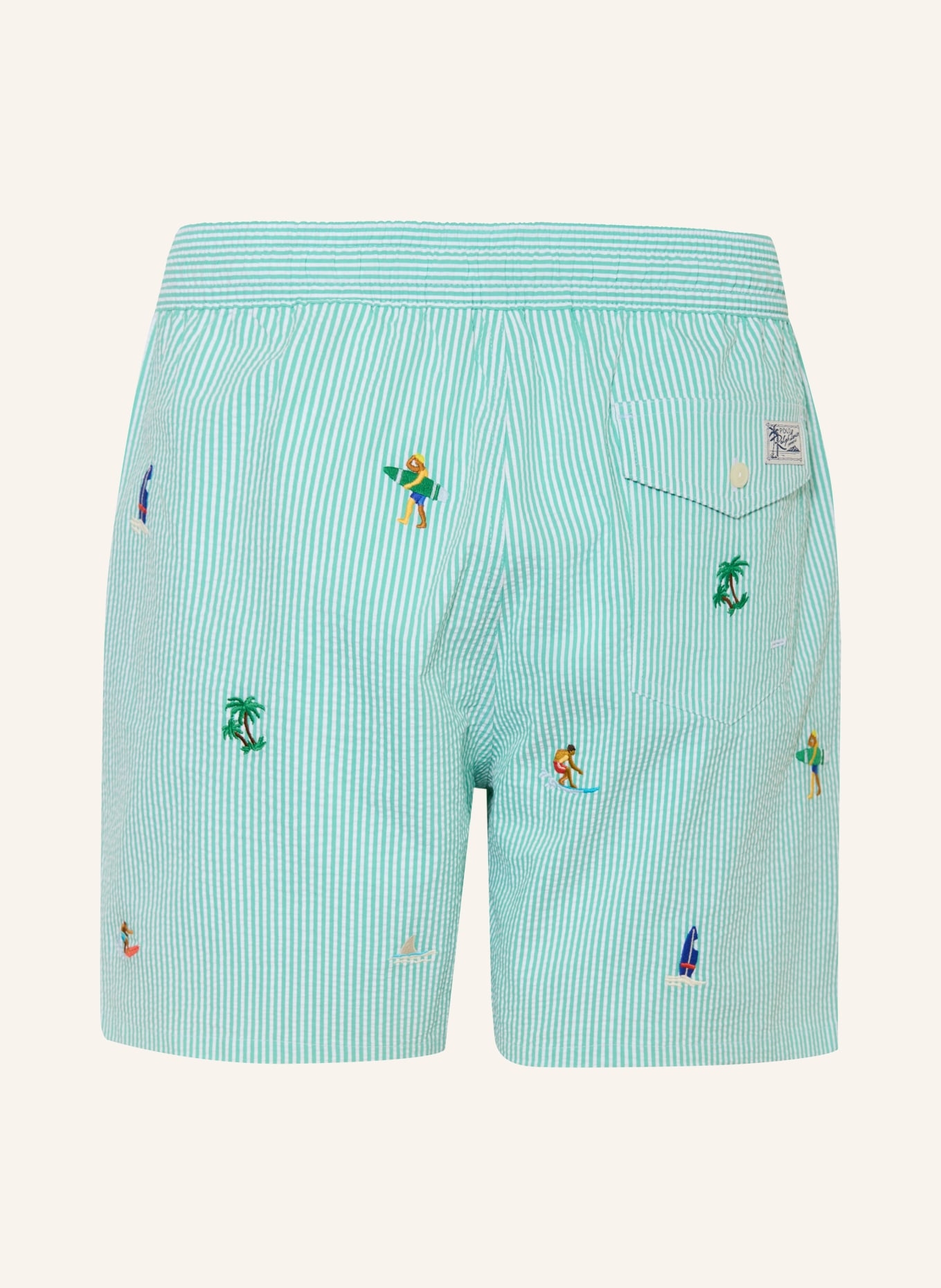 POLO RALPH LAUREN szorty kąpielowe: JASNOZIELONY / CZERWONY / BIAŁY