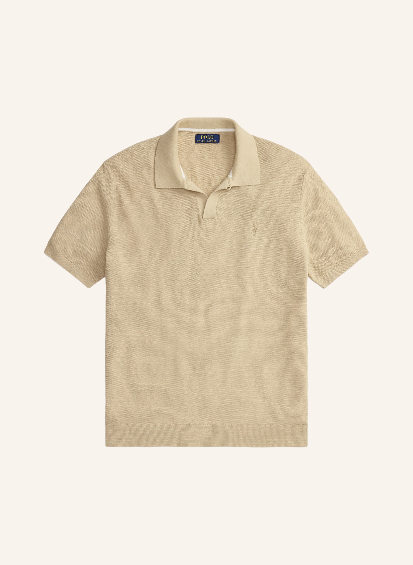 POLO RALPH LAUREN Strick-Poloshirt: CAMEL