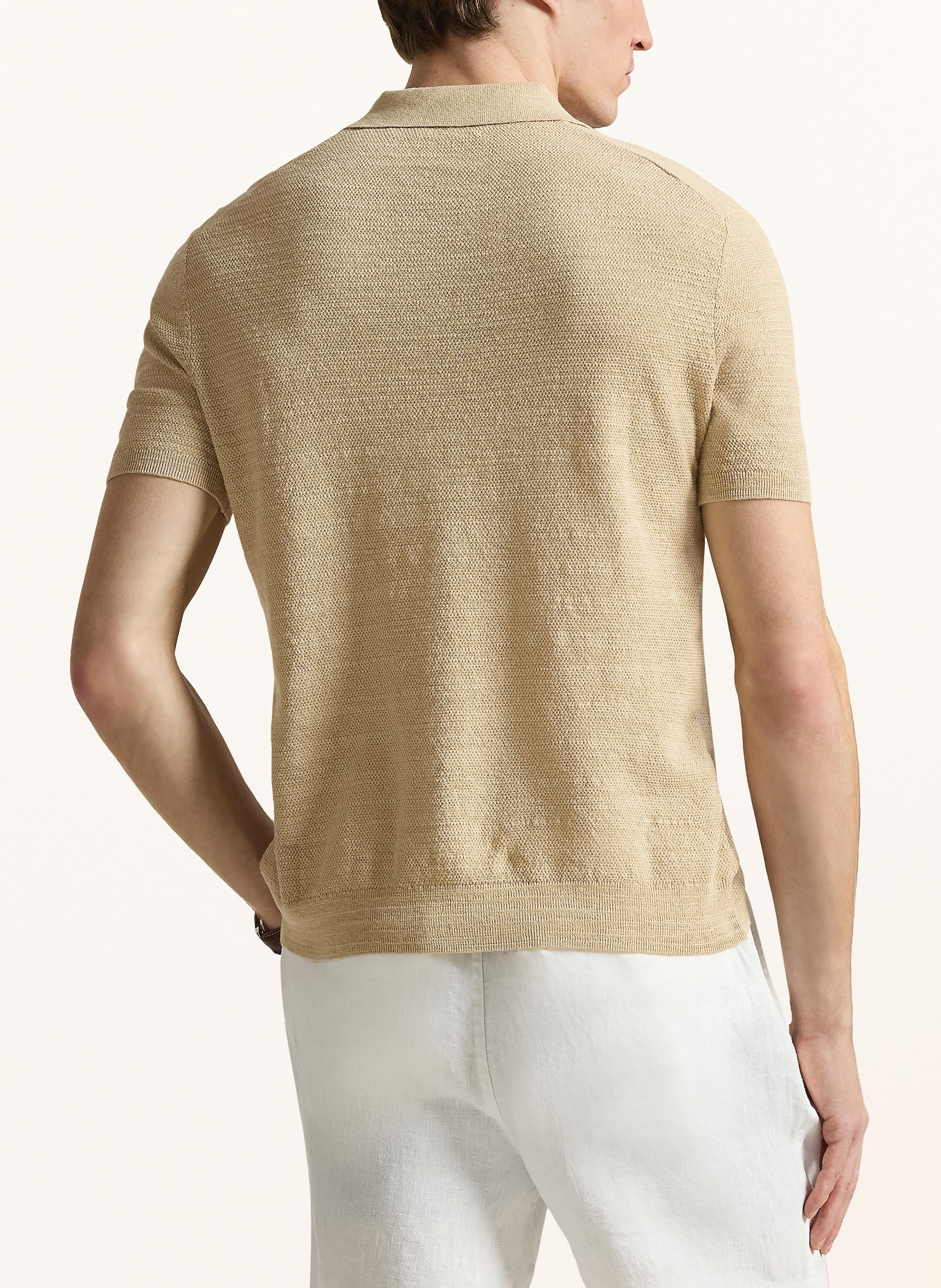 POLO RALPH LAUREN Strick-Poloshirt: CAMEL