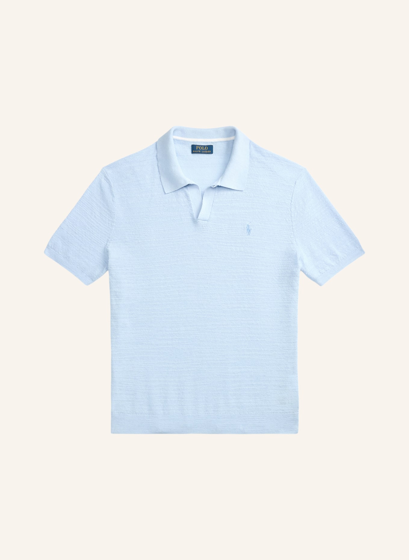 POLO RALPH LAUREN Strick-Poloshirt: HELLBLAU