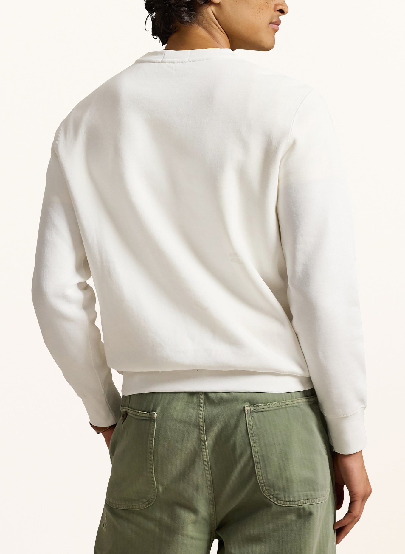 POLO RALPH LAUREN Sweatshirt: WEISS / BRAUN / ROT